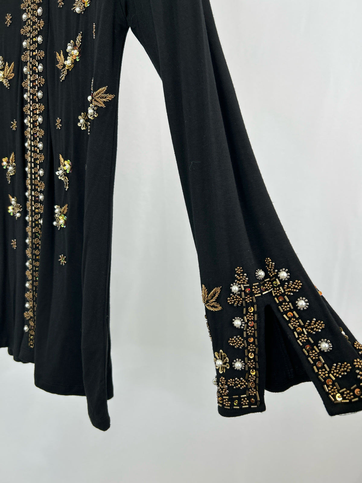 SOFT SURROUNDINGS Size XS BLACK & GOLD Women Tunic