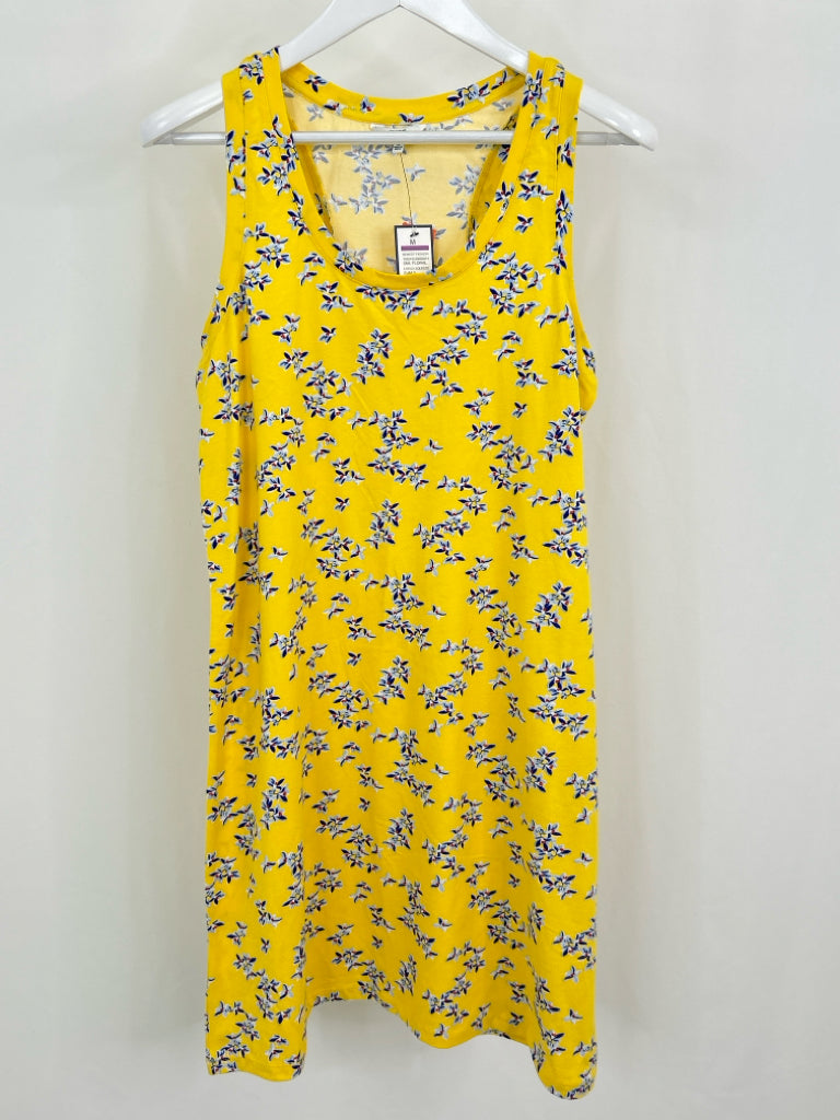 CROWN & IVY Women Size M Yellow Floral Dress NWT