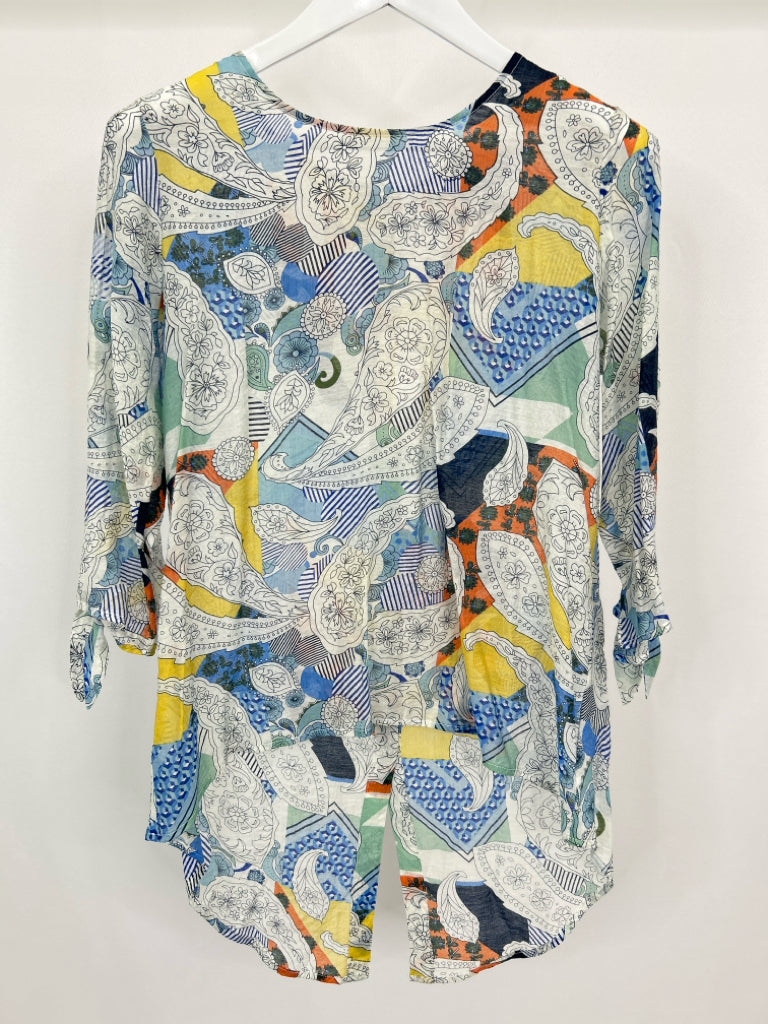 ETHYL Women Size M blue and white Top