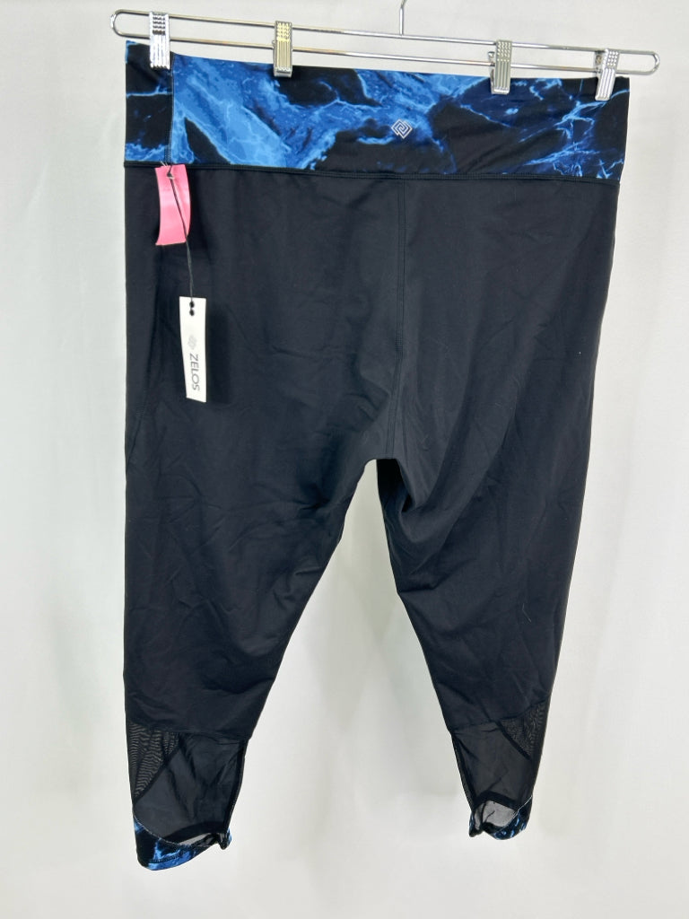 ZELOS NWT Women Size 3X BLACK AND BLUE Workout