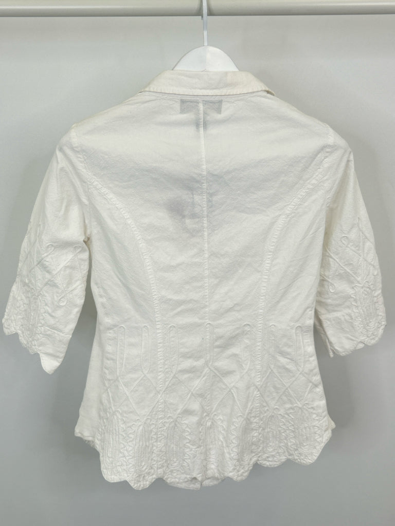 GRETTY ZUEGER Women Size S White Blouse