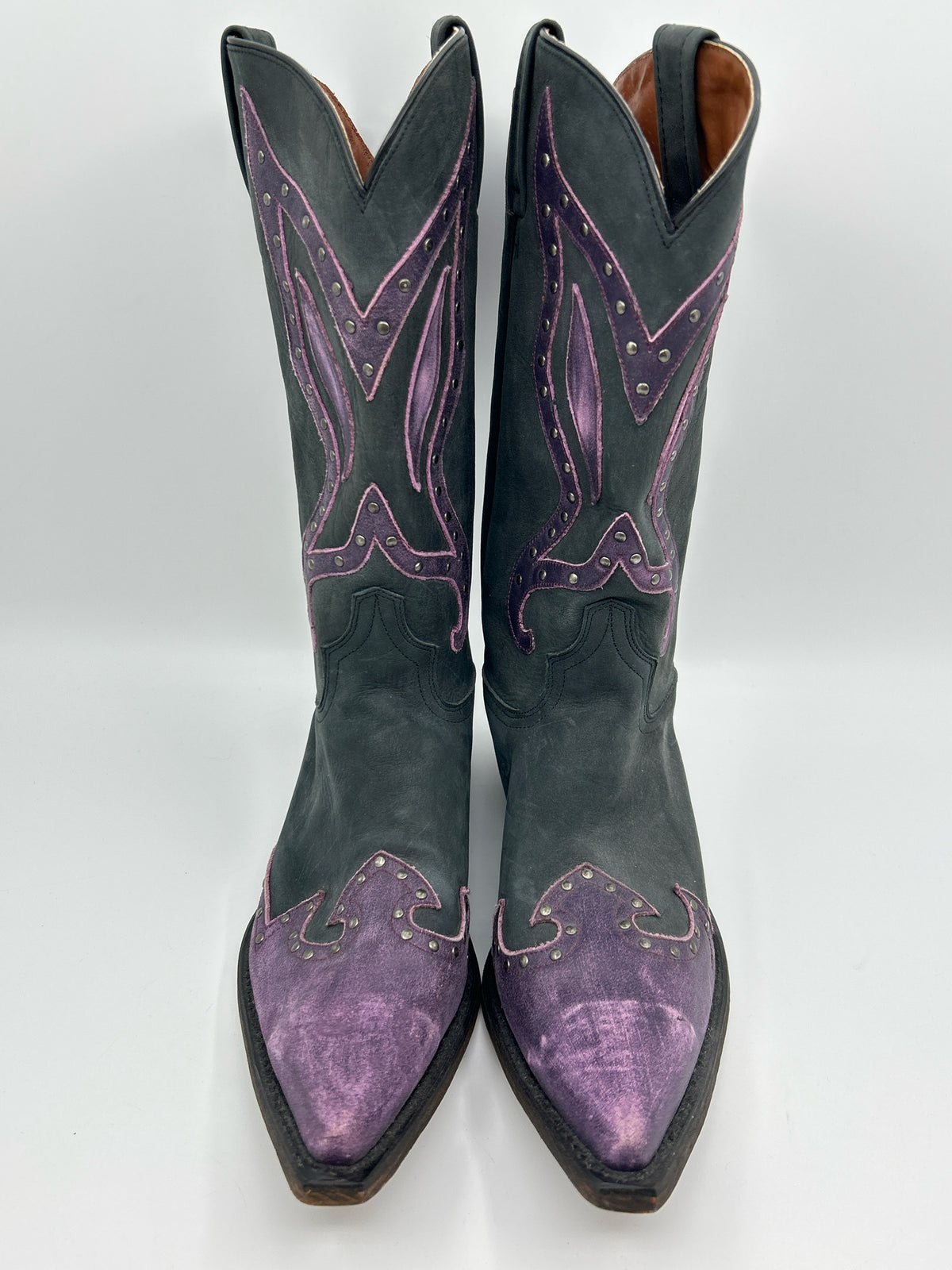 EIGHT SECOND ANGEL Size 10 Black and Purple Women Boots
