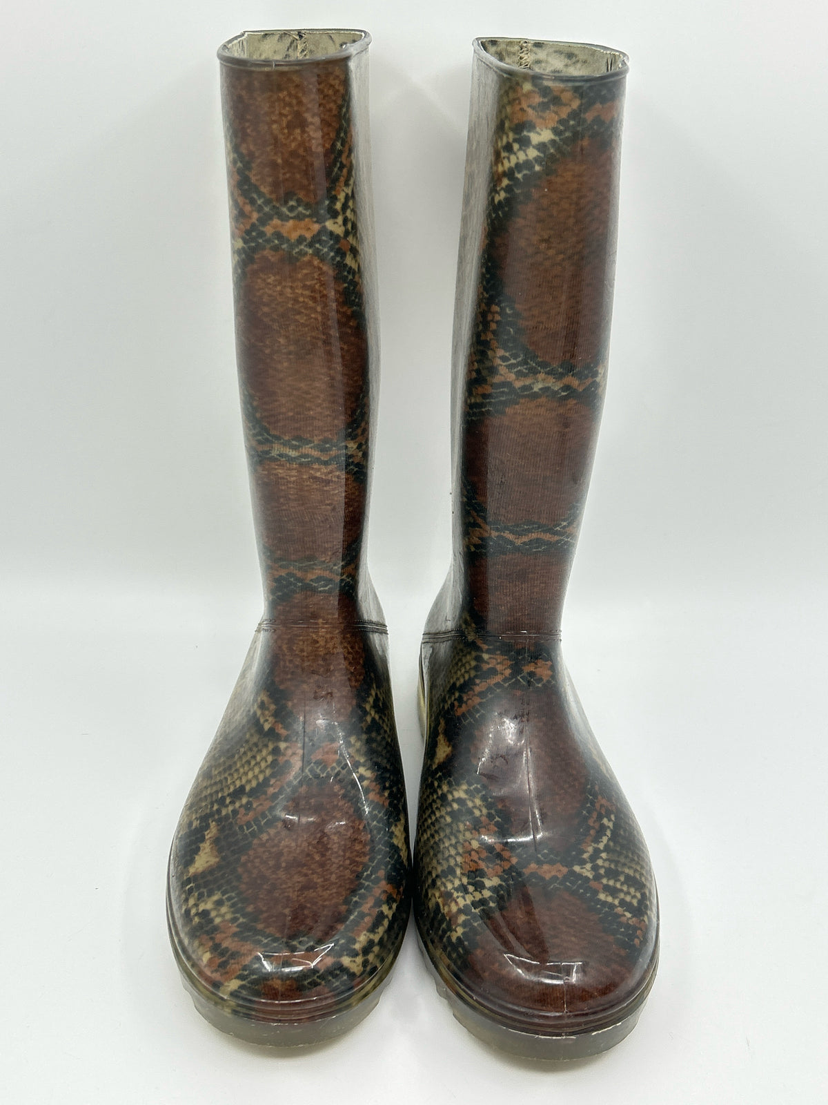 STUART WEITZMAN Size L BEIGE AND BLACK Women Rainboots