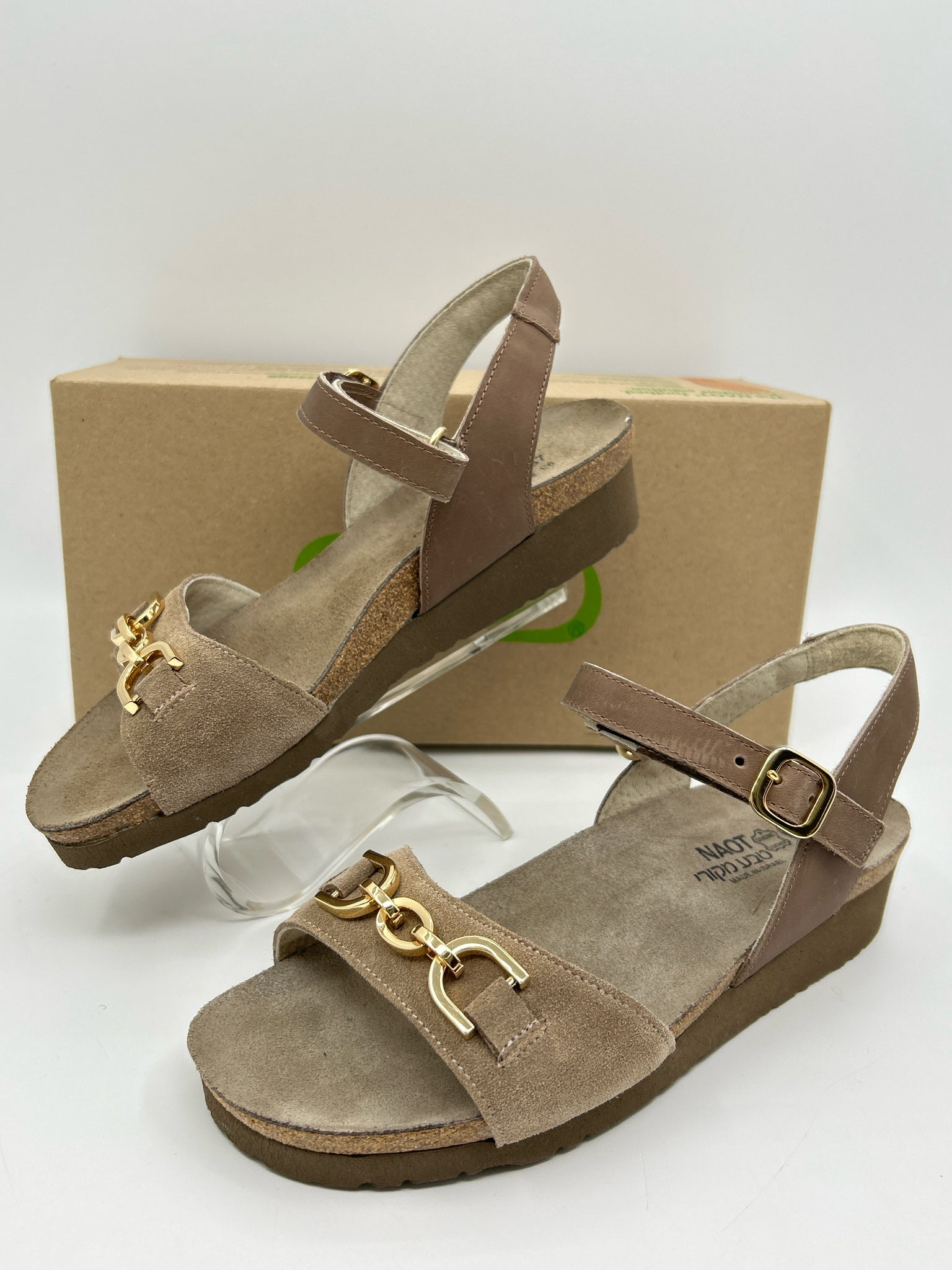 NAOT Size 37/6 Taupe Women Sandal