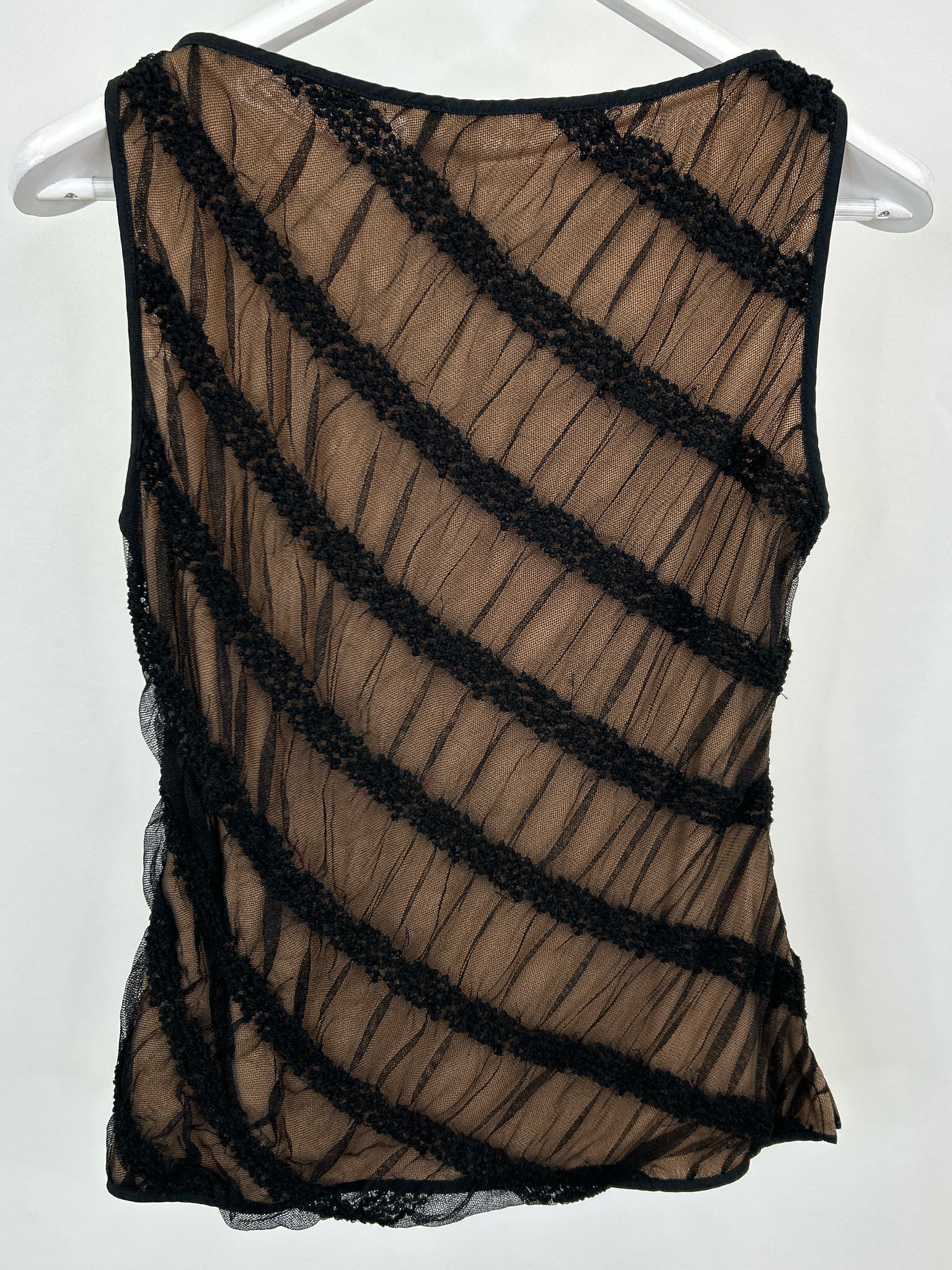 ANNE FONTAINE Size 10 BLACK & TAN Women Top