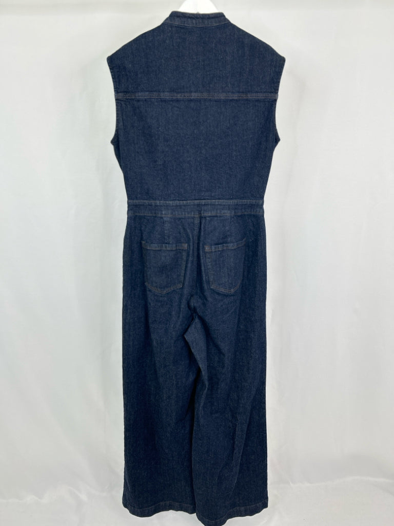 INC Women Size M Blue Denim Jumpsuit NWT