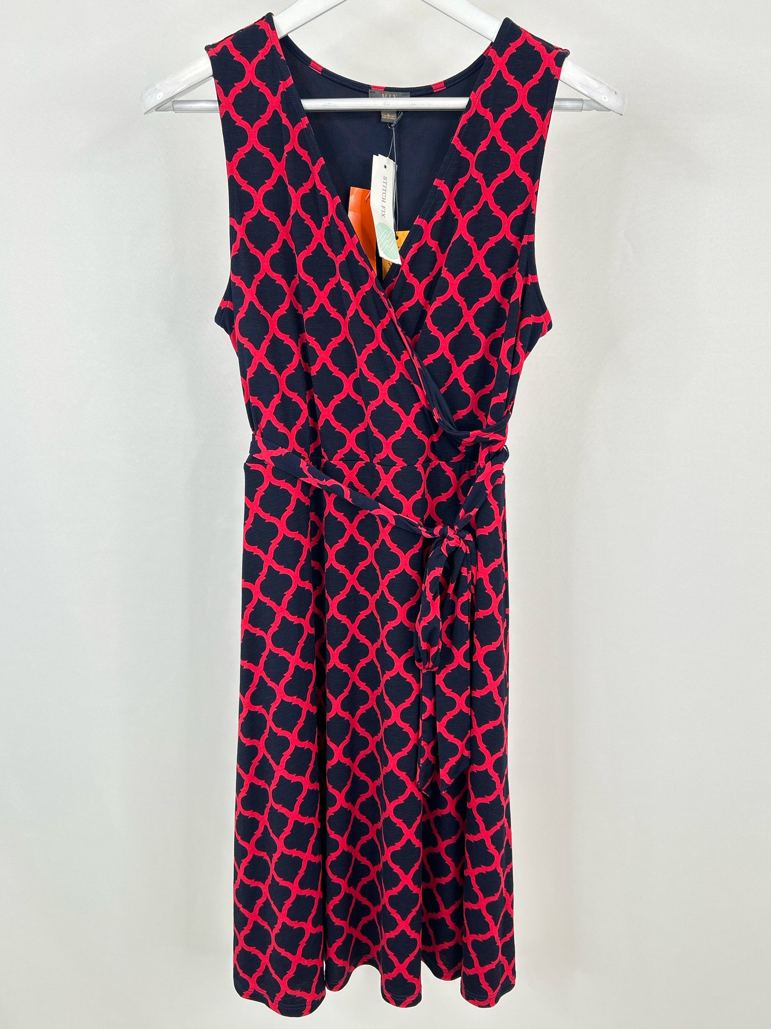 41 HAWTHORN Size L Red & Navy Women Dress NWT