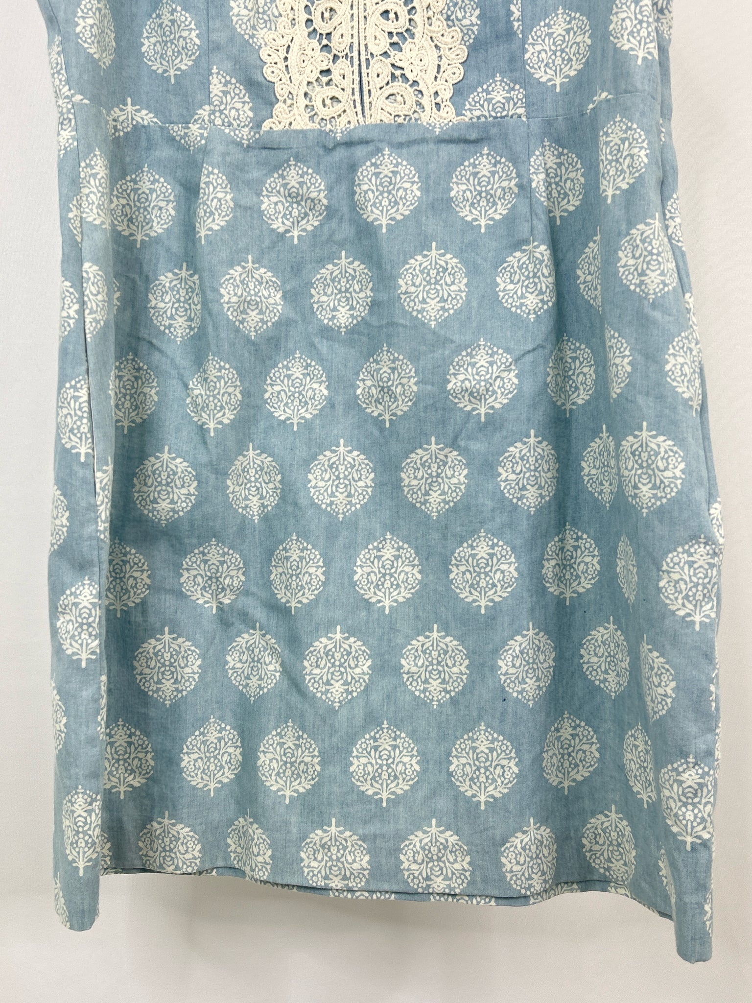 SIMPLY NOELLE Size L/XL Blue Print Women Dress NWT