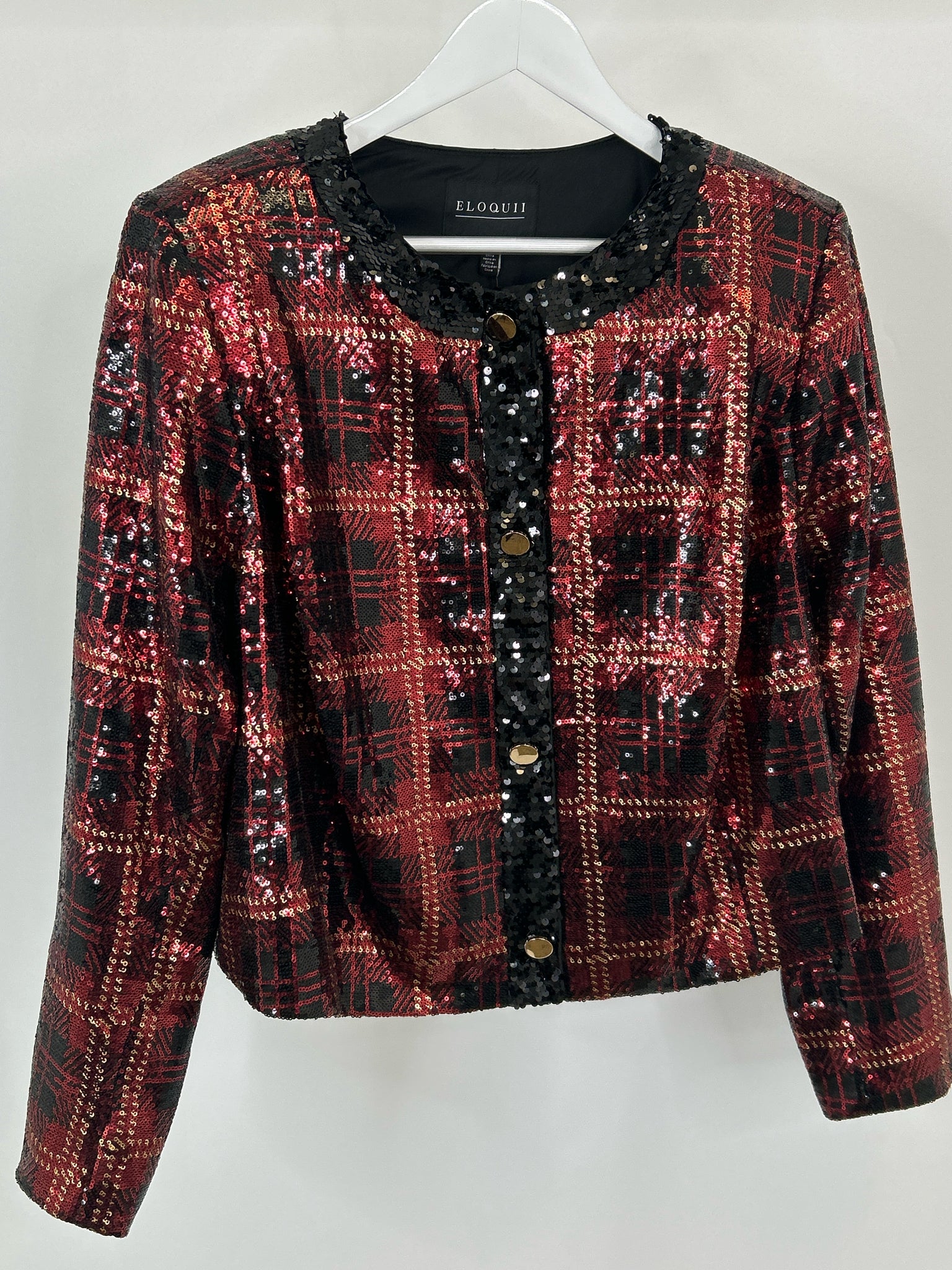 ELOQUII NWT Size 18 Red & Black Women Jacket