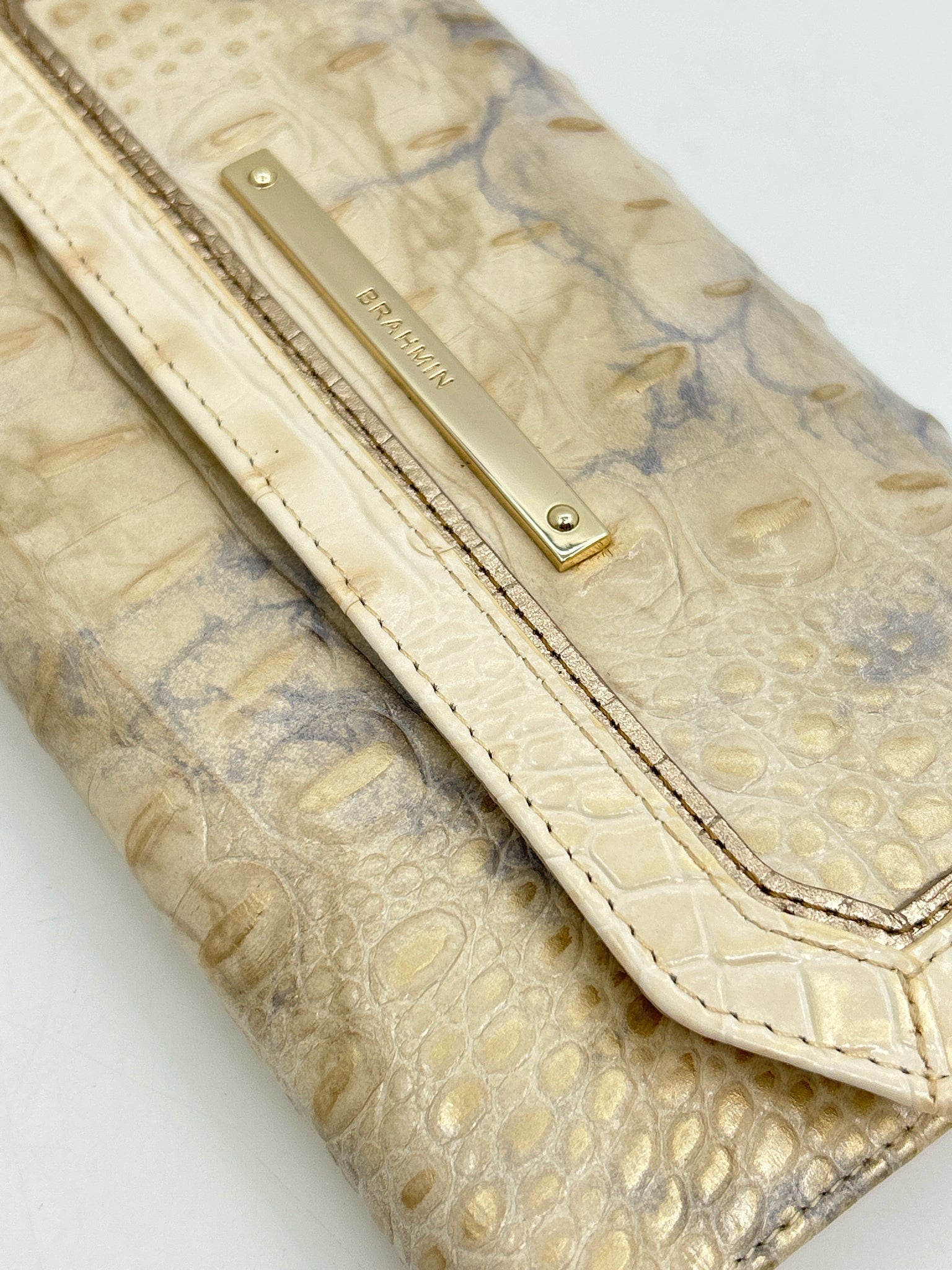BRAHMIN Cream and Blue Women Wallet