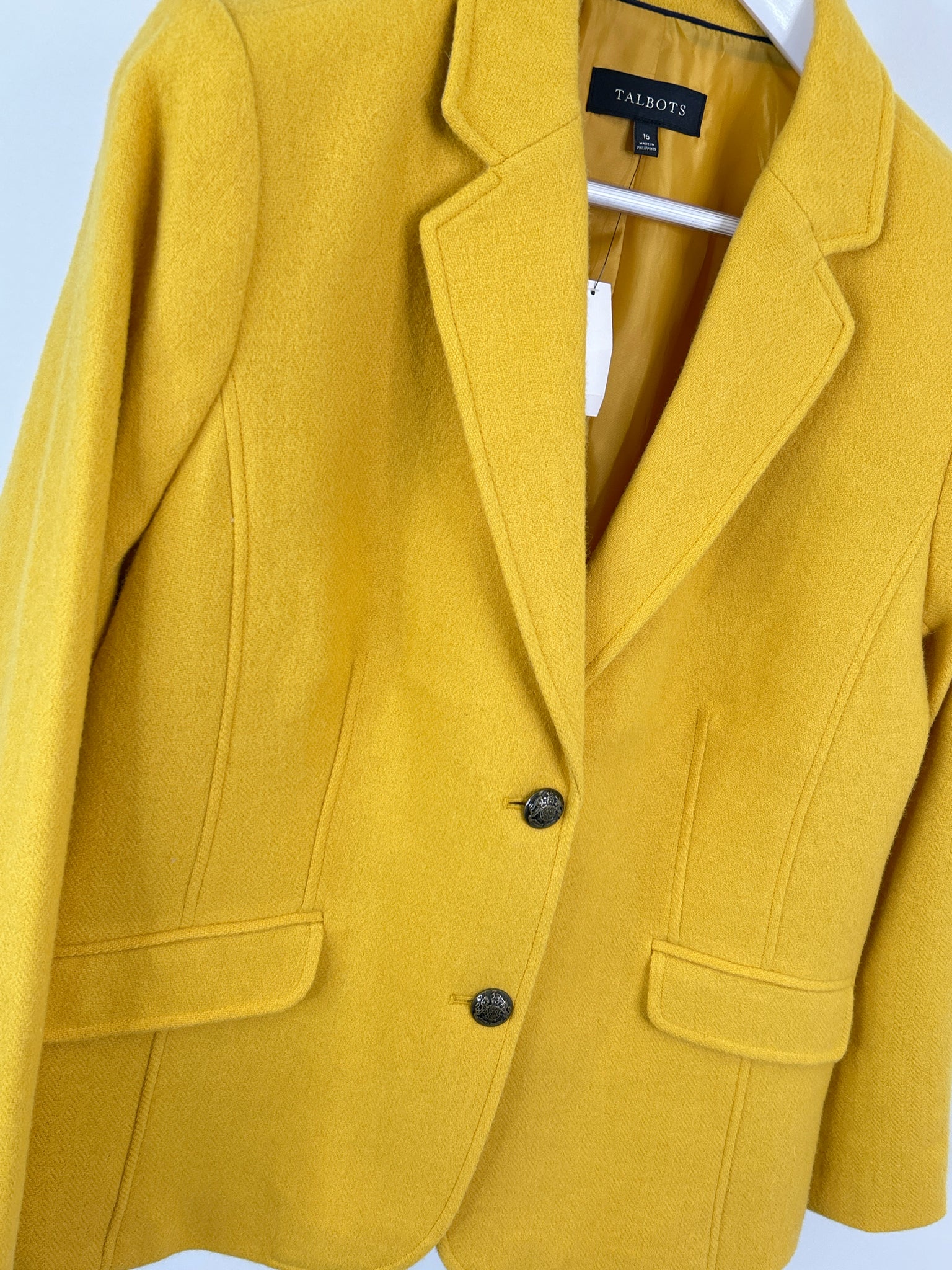 TALBOTS Size 16 Gold Women Blazer NWT