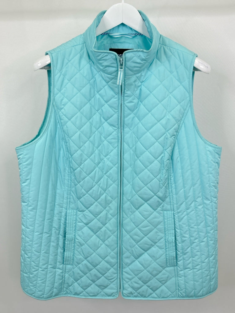 TALBOTS Women Size 1X Light Blue Vest NWT