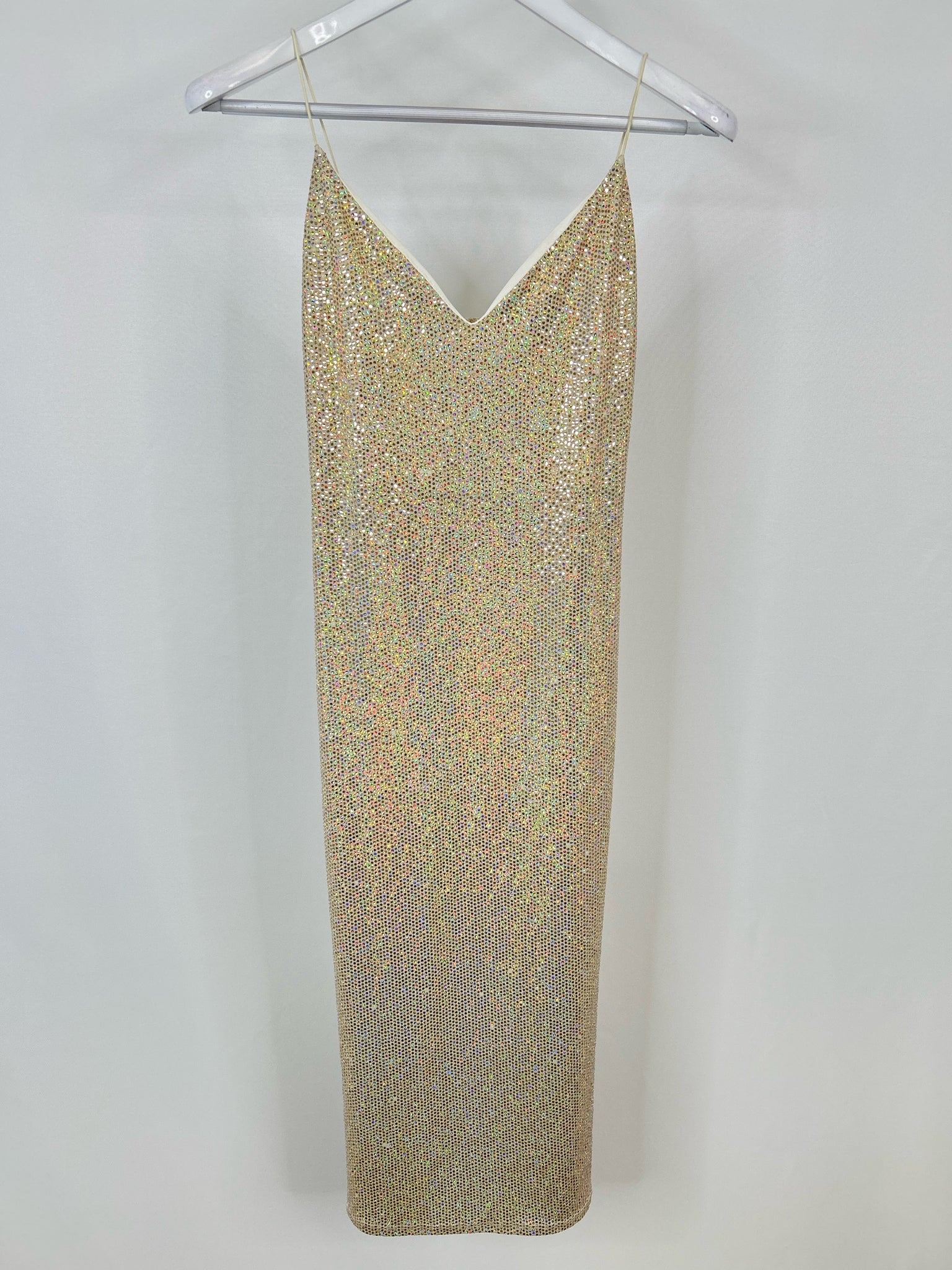 Laqueen Size L Champagne Women Dress