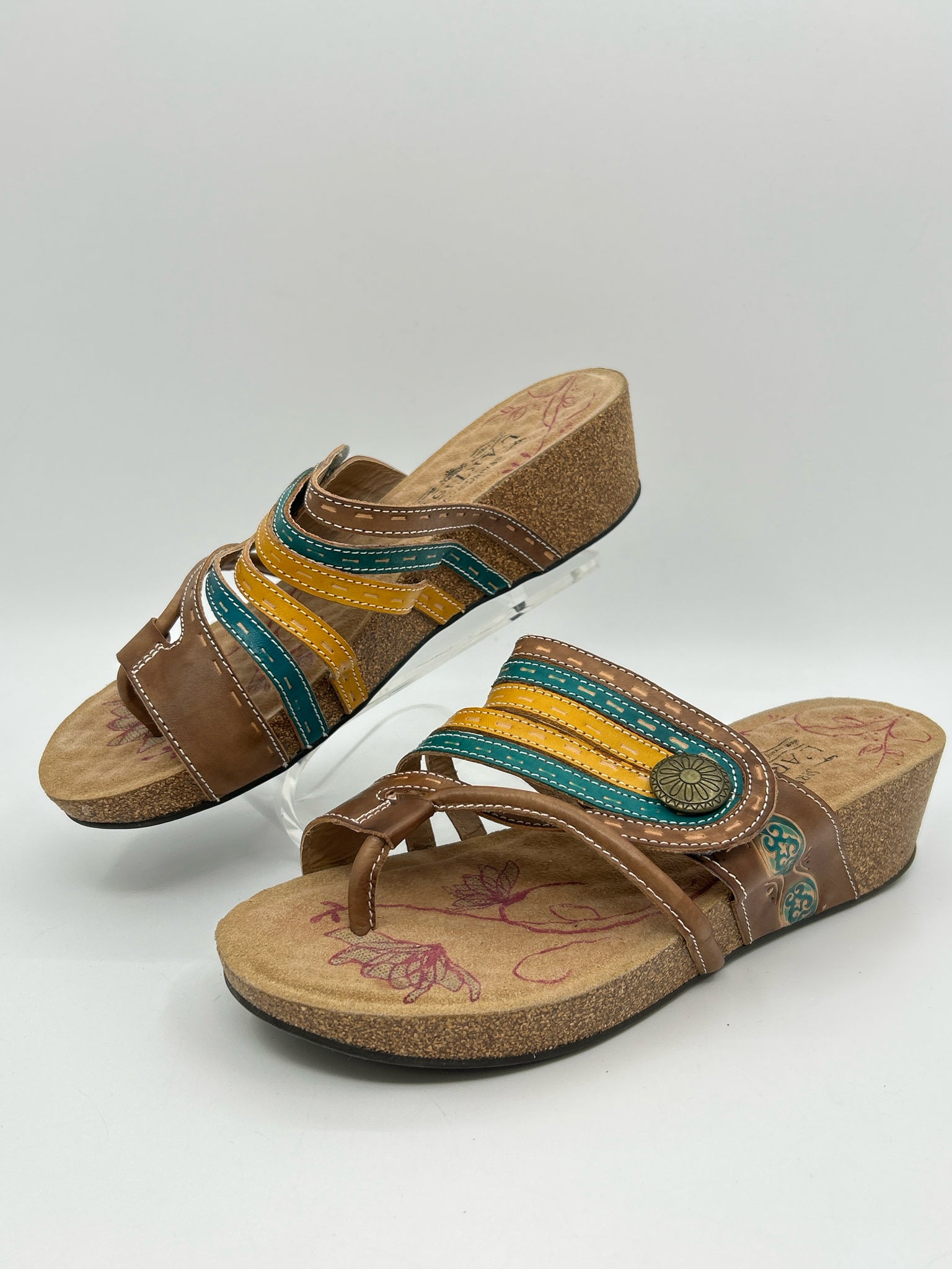 L'ARTISTE Size 40/9.5 Multi-Color Women Sandal