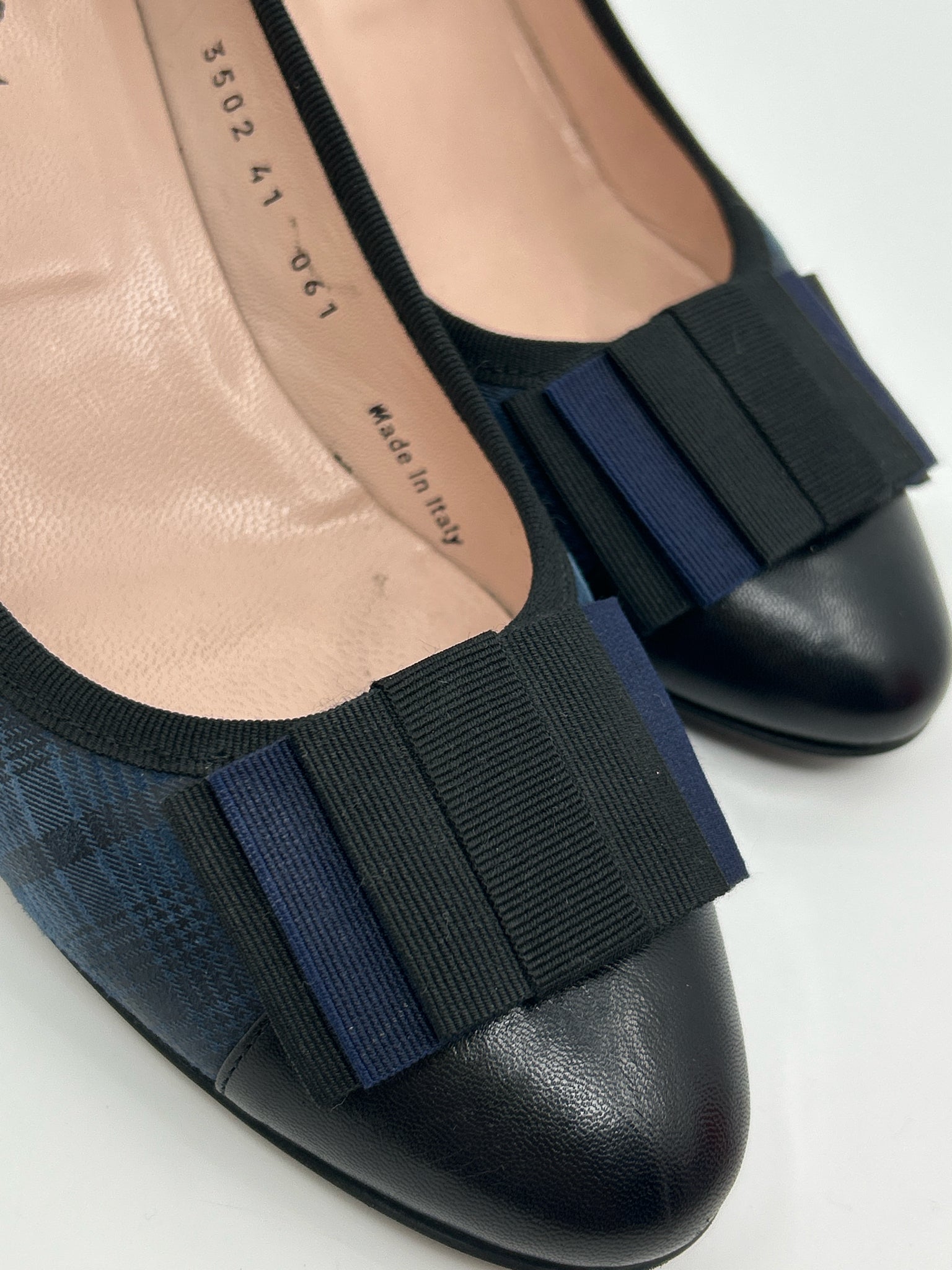 FERCA 81 Size 41/10 Blue Plaid Women Pumps