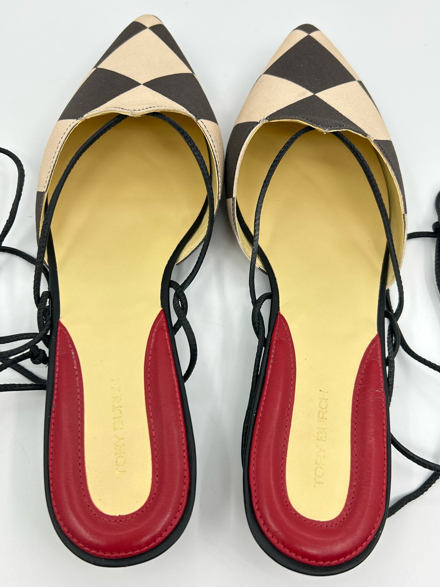 TORY BURCH Size 11 BROWN AND BEIGE Women Flats