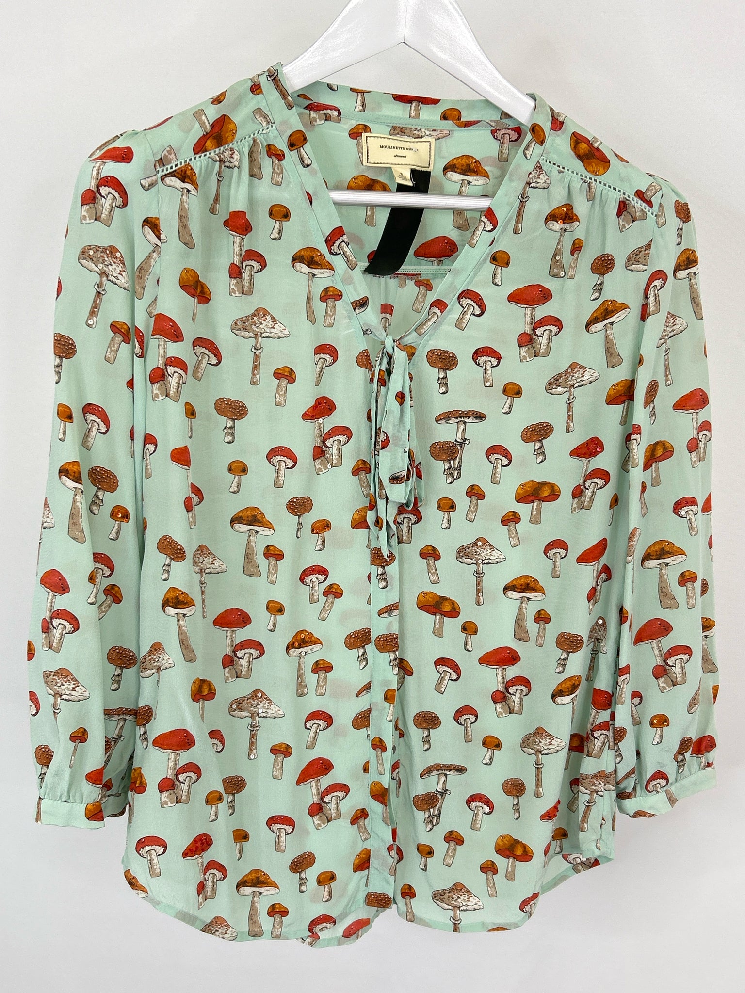 MOULINETTE SOEURS Size 8 Mint Print Women Top