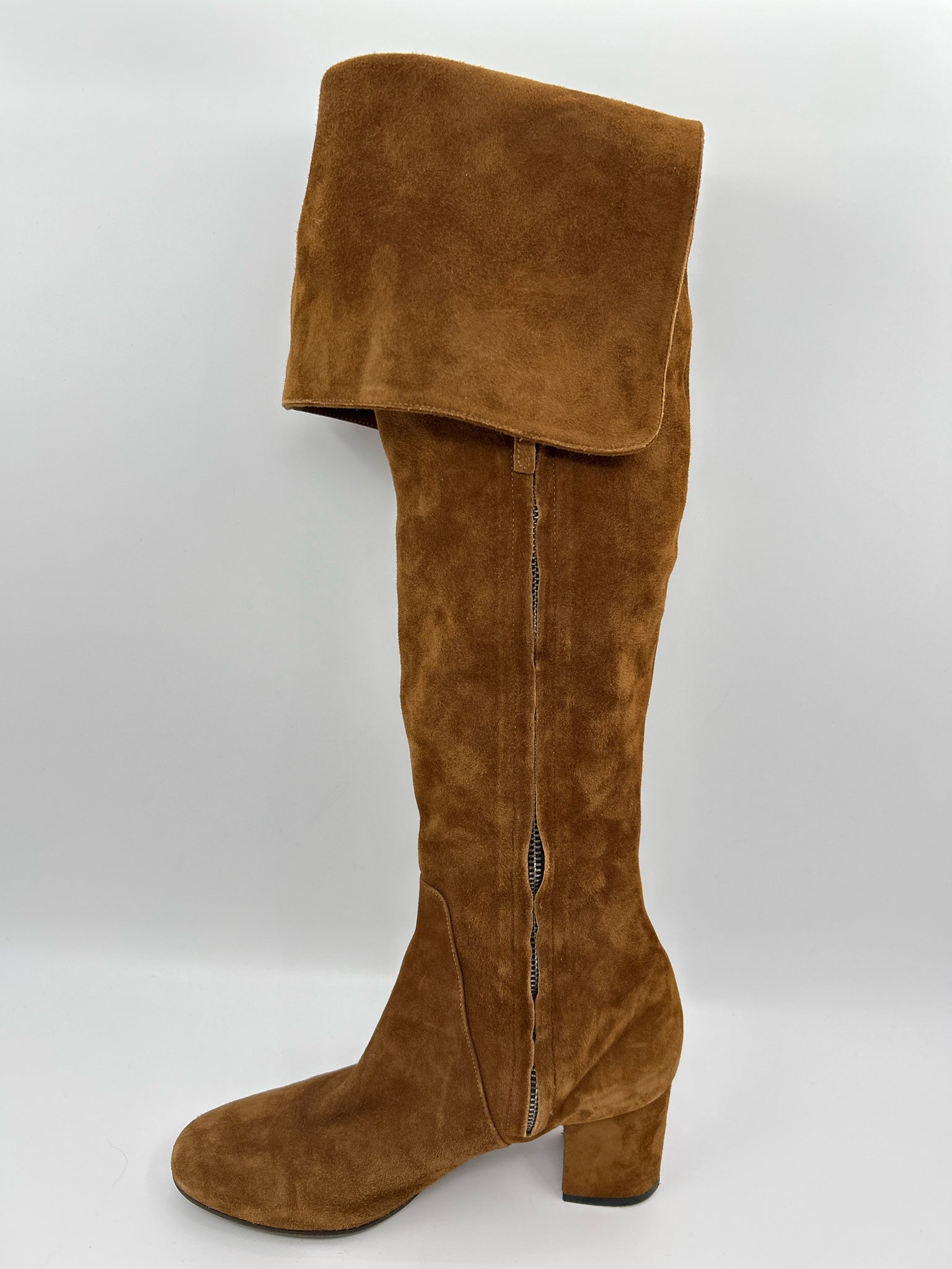 BARNEYS Size 38.5 COGNAC Women Boots