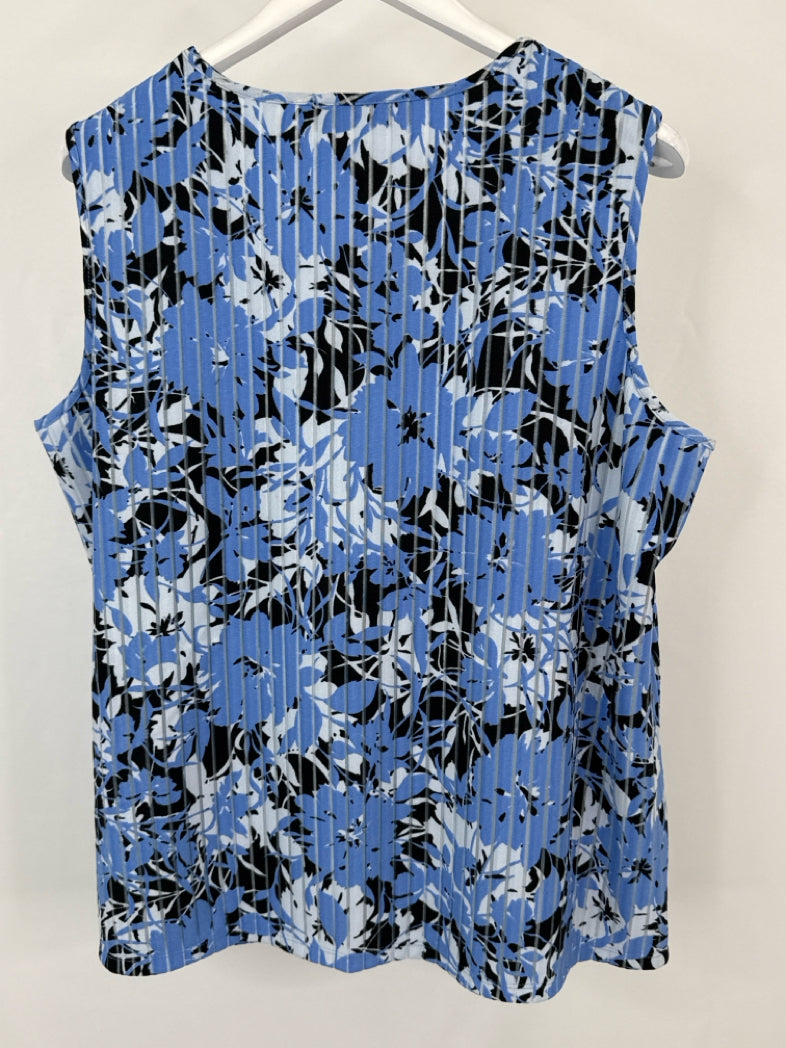 KASPER Size 1X blue and white Women 2-piece Set