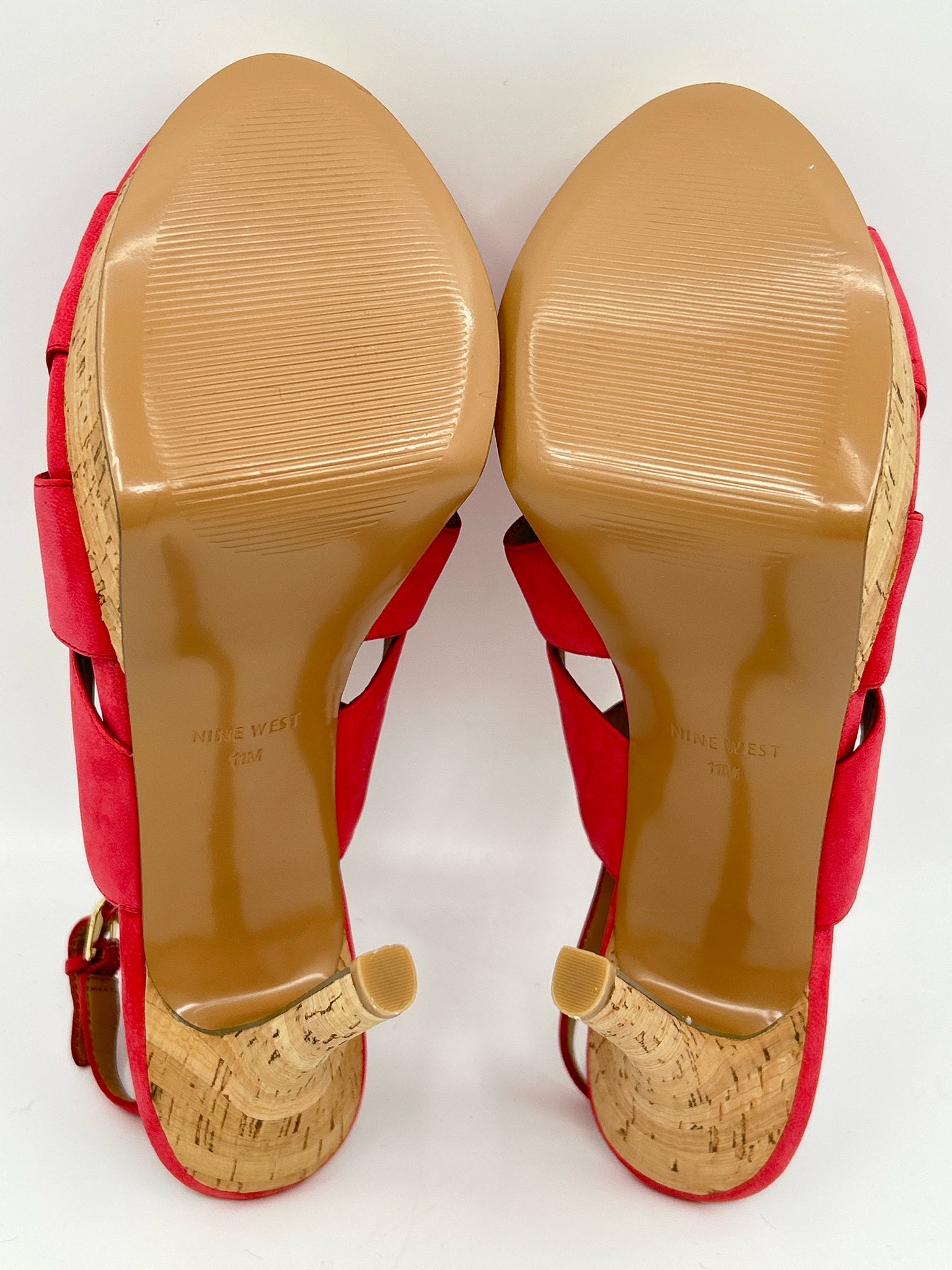 NINE WEST Size 11M salmon Women Sandal NWOB