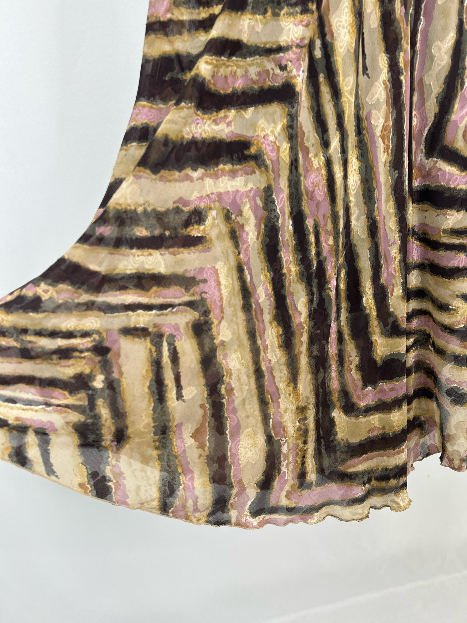 NEKANE NKN Size L Beige and Purple Women Skirt