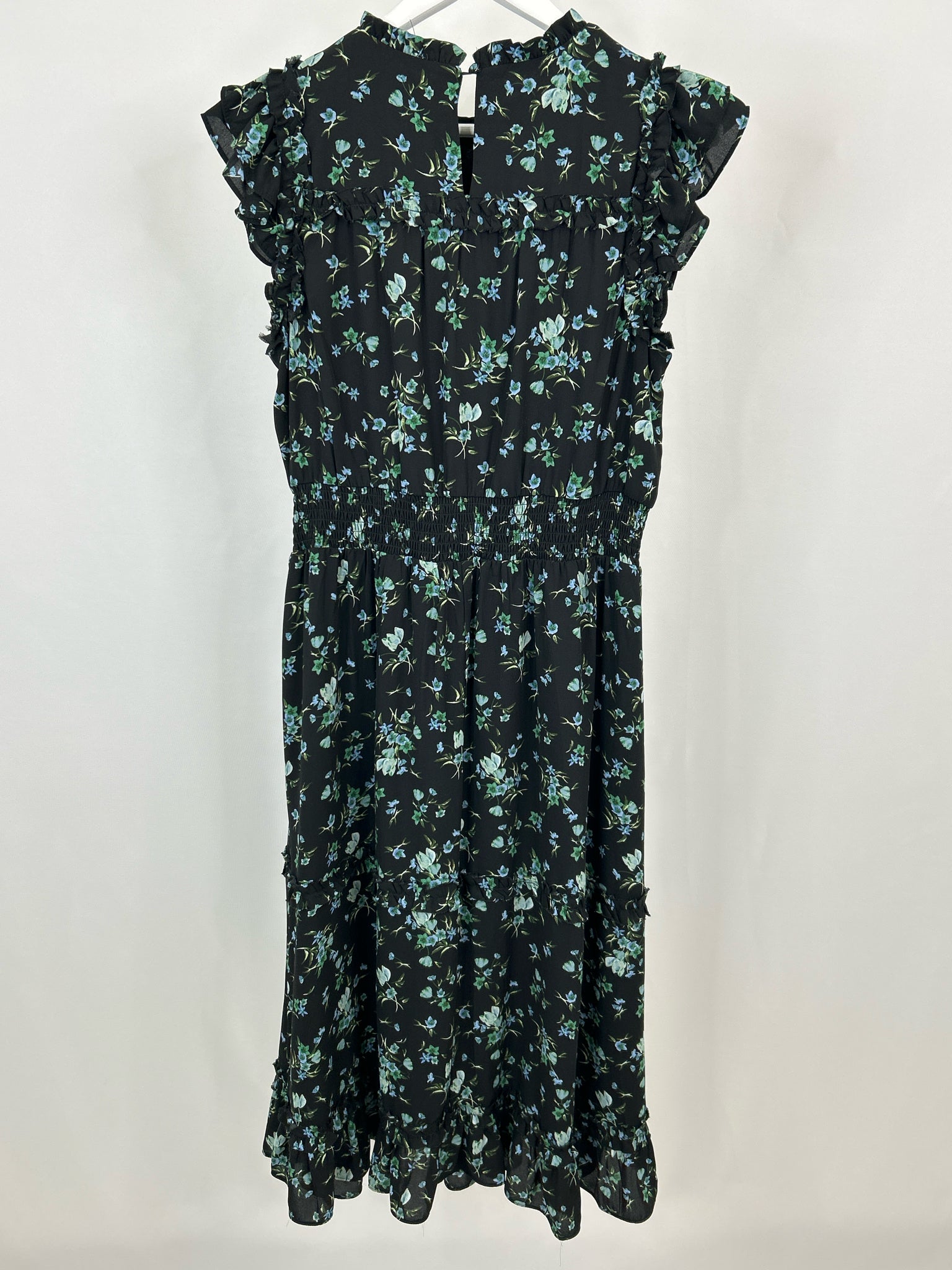CECE Size L Black Floral Women's Dress