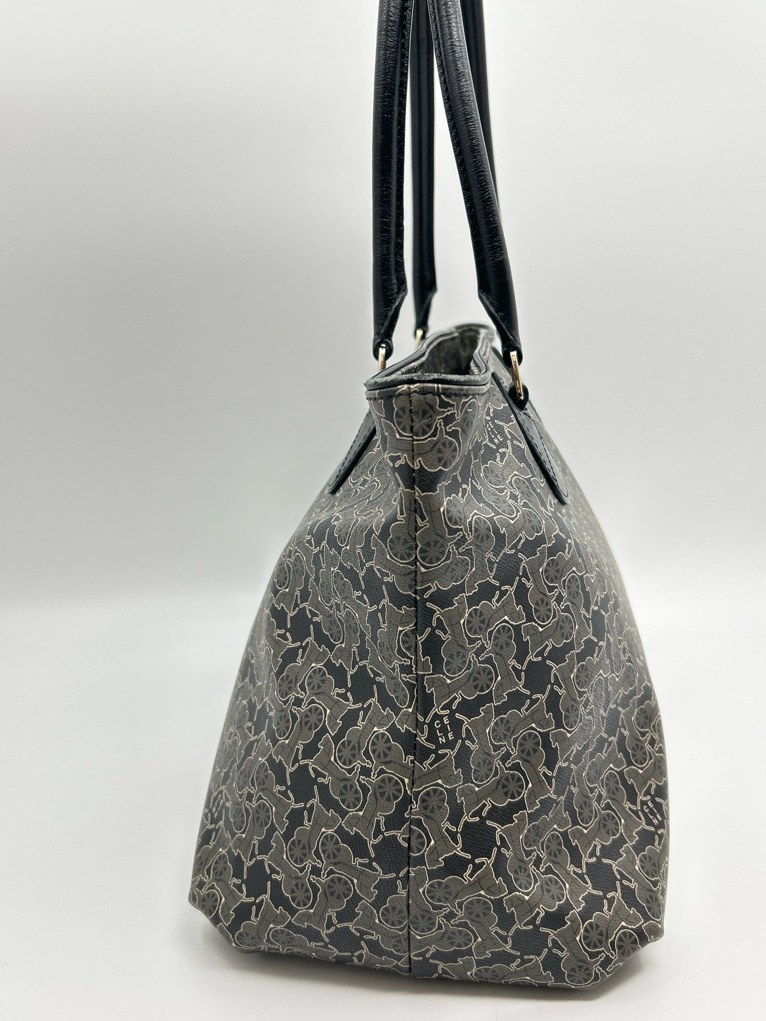 CELINE Black and Grey Women Purse Tote