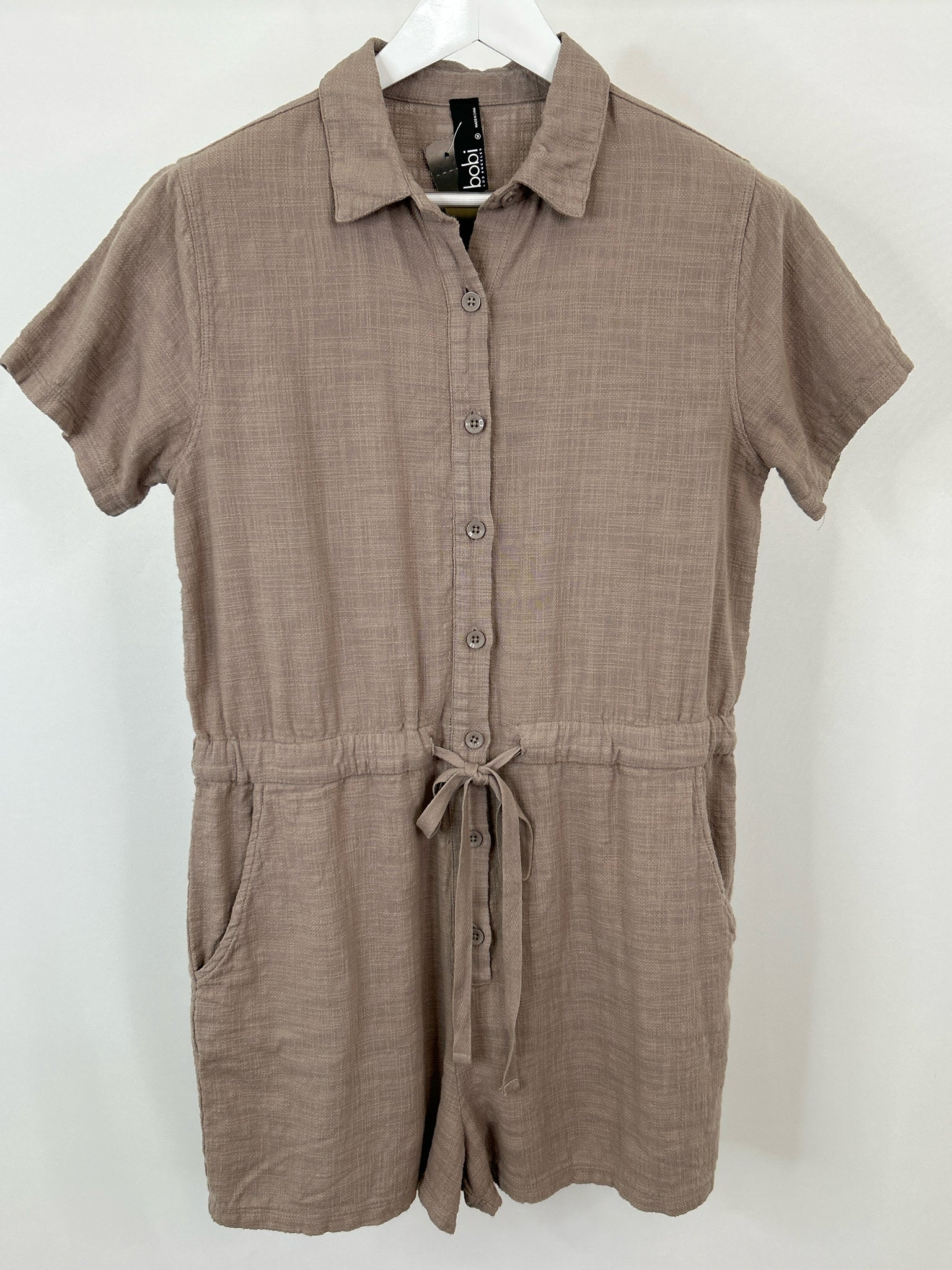 BOBI Size M Taupe Women Romper