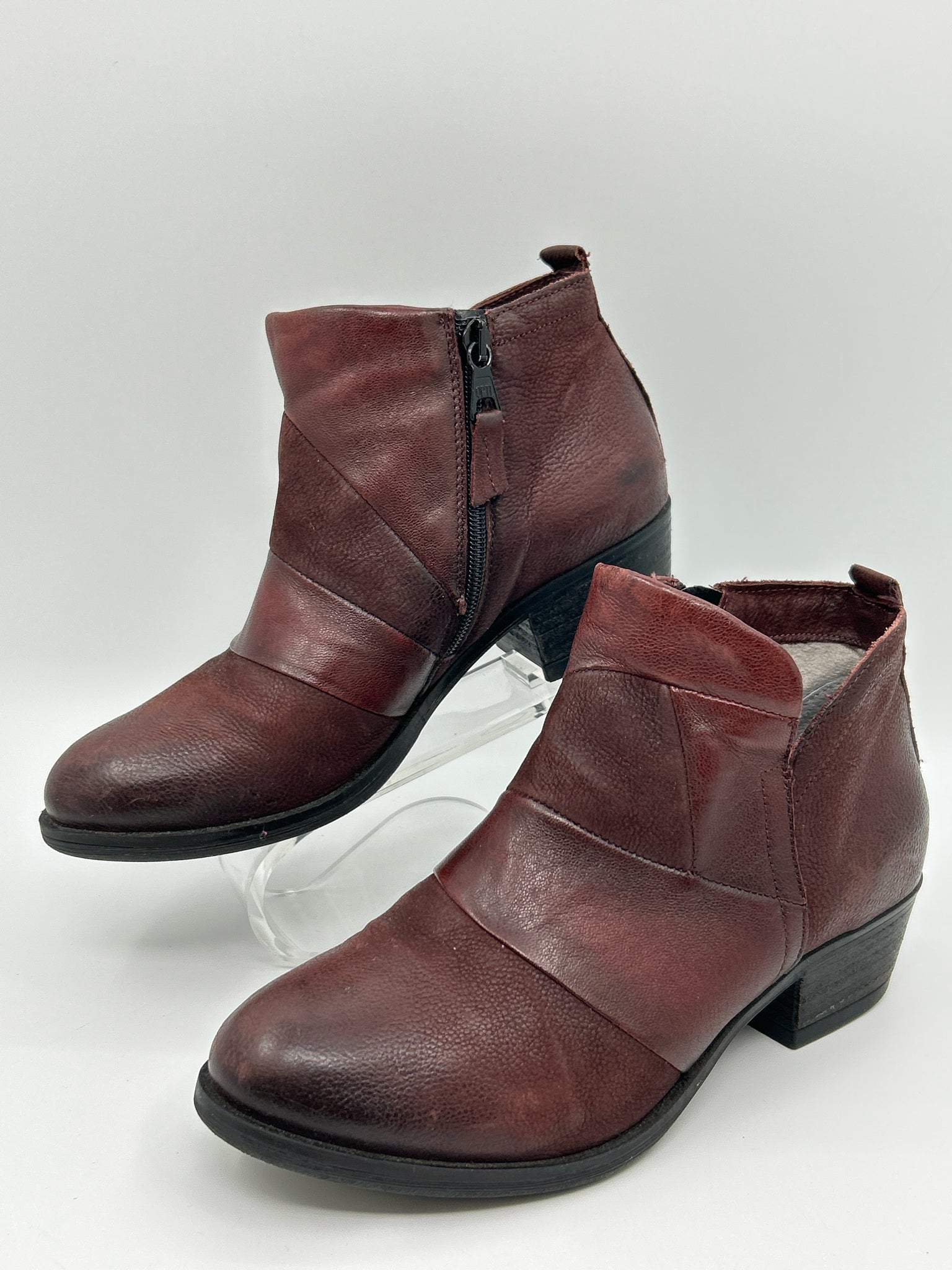 MIZ MOOZ Size 37 Burgundy Women Booties