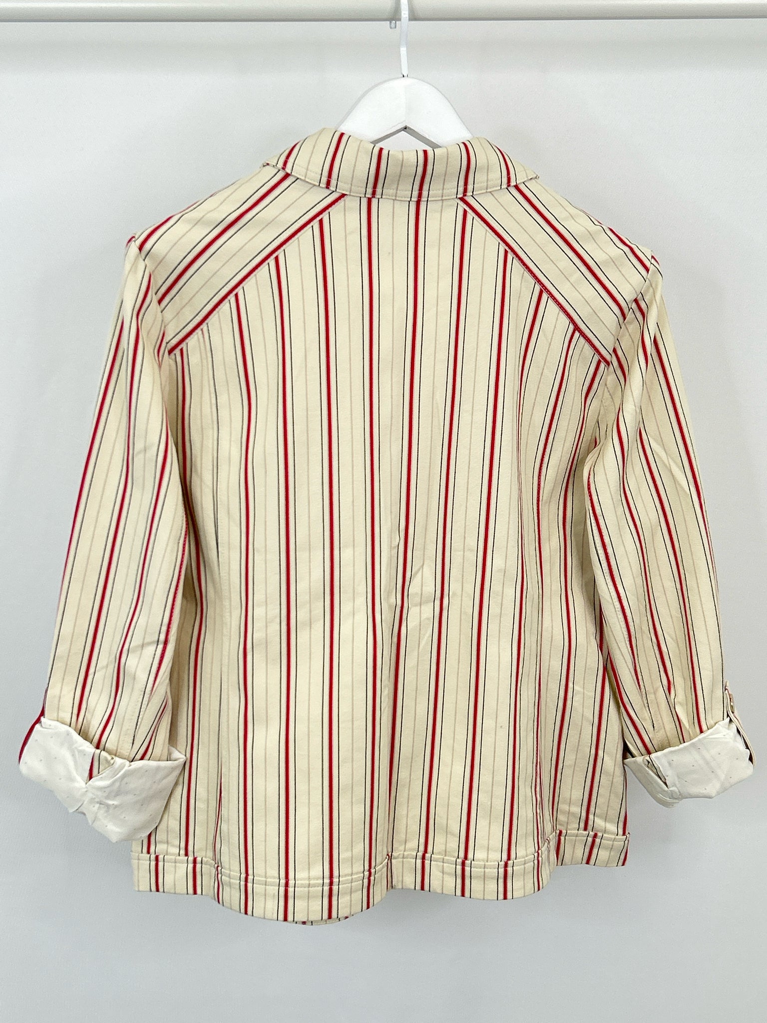 CHICO'S Size 16/18 CREAM AND RED Women Jacket
