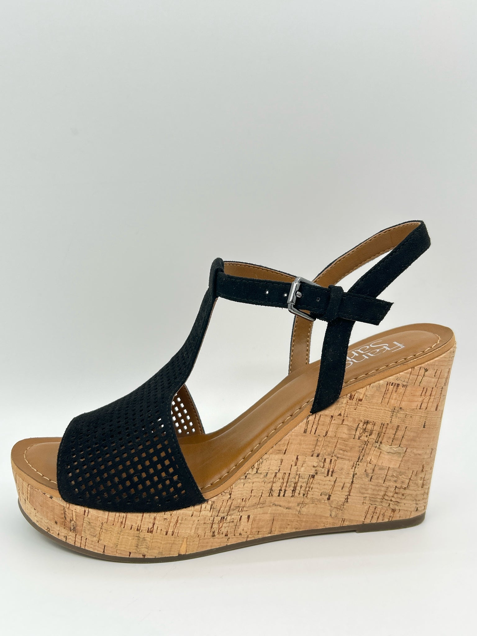 FRANCO SARTO Size 7M Black Women Sandal