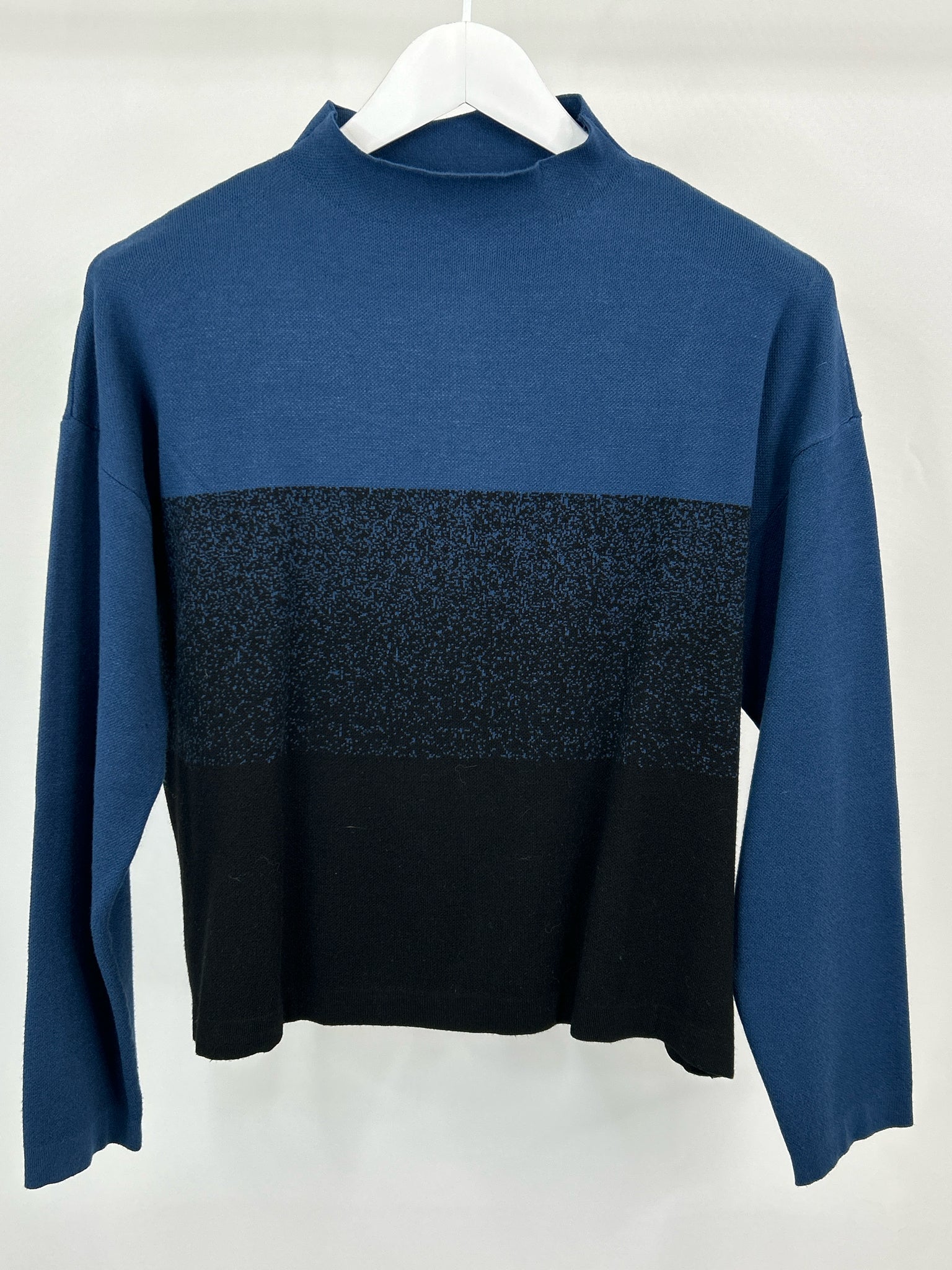 ANNE KLEIN NWT Size L Navy Print Women Sweater