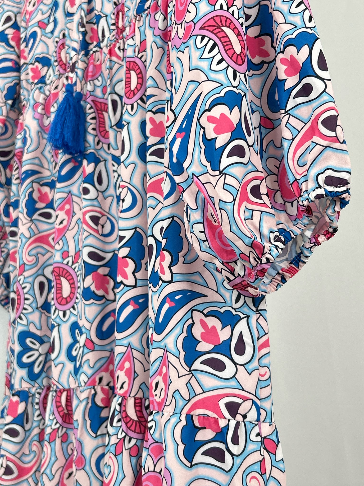 COLLECTION BY CEZELE Size M Blue and Pink Women Dress NWT
