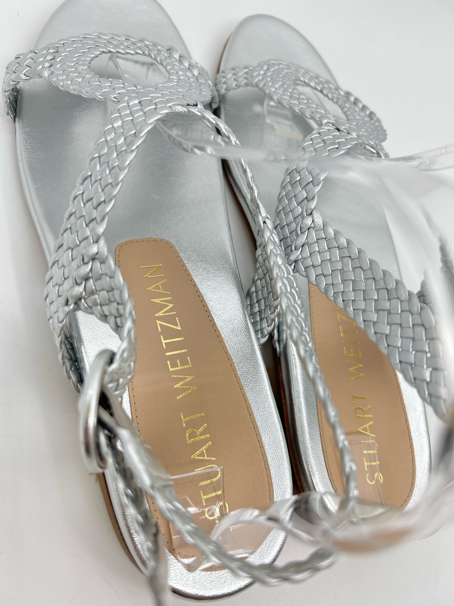 STUART WEITZMAN Size 9.5AA Silver Women Sandal