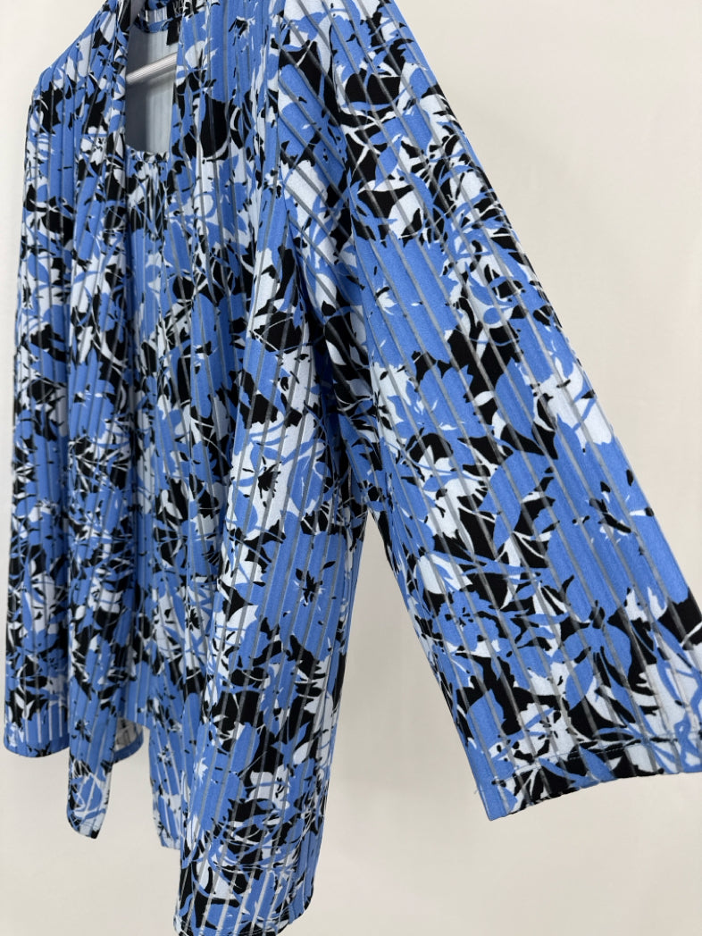 KASPER Size 1X blue and white Women 2-piece Set