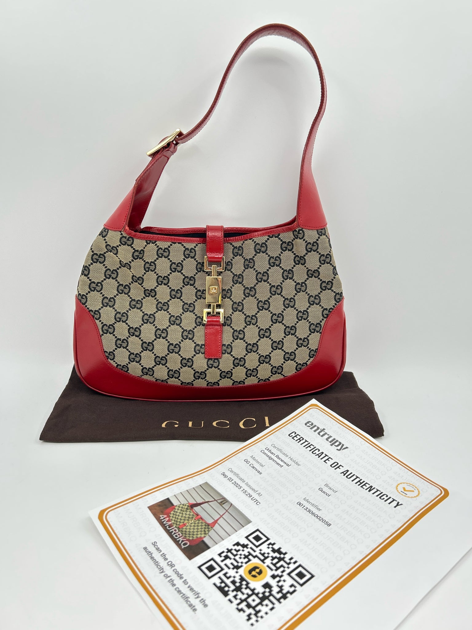 GUCCI NAVY & RED Women Purse
