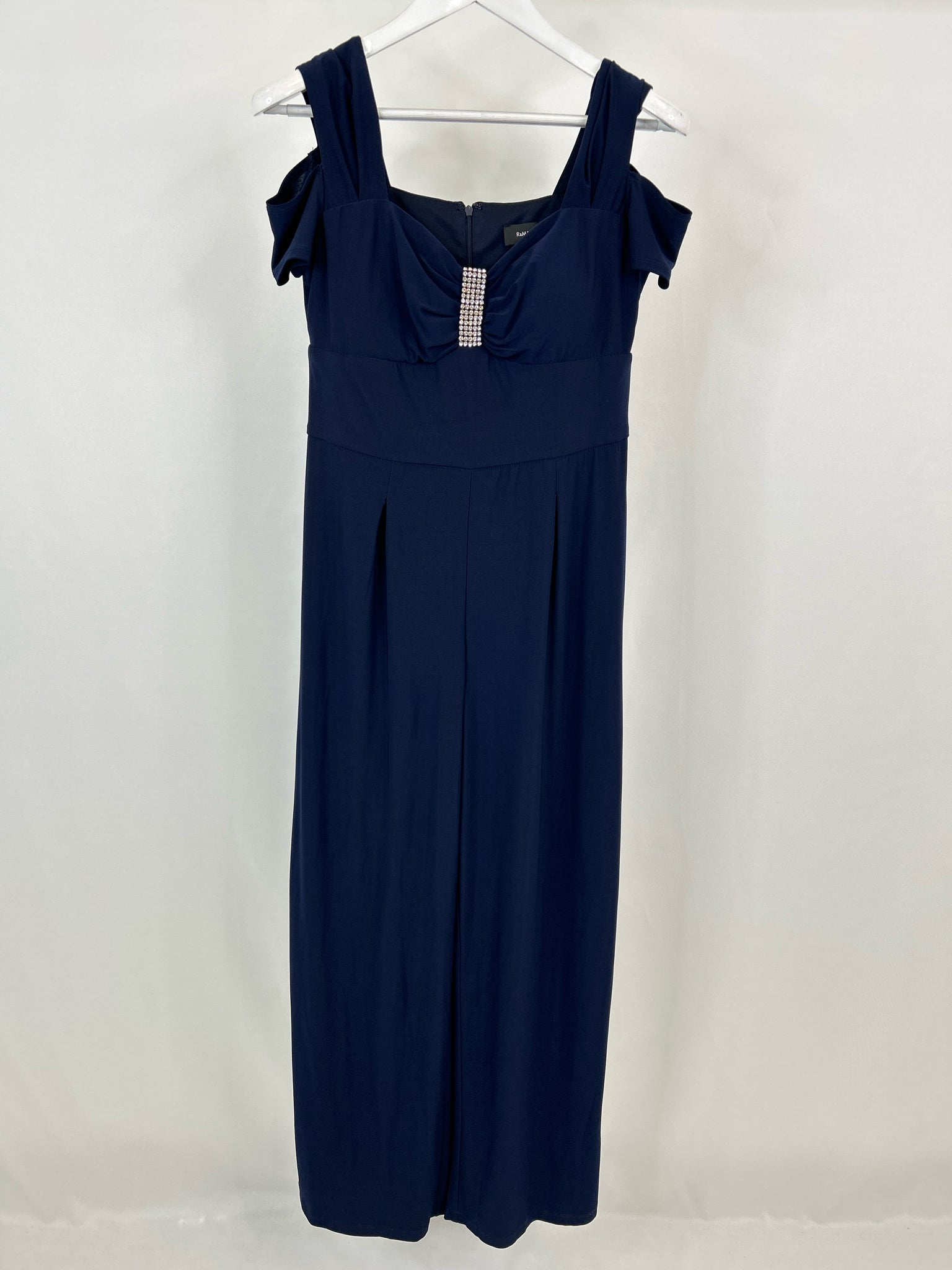 R & M RICHARDS Size 8 Navy Women Jumpsuit
