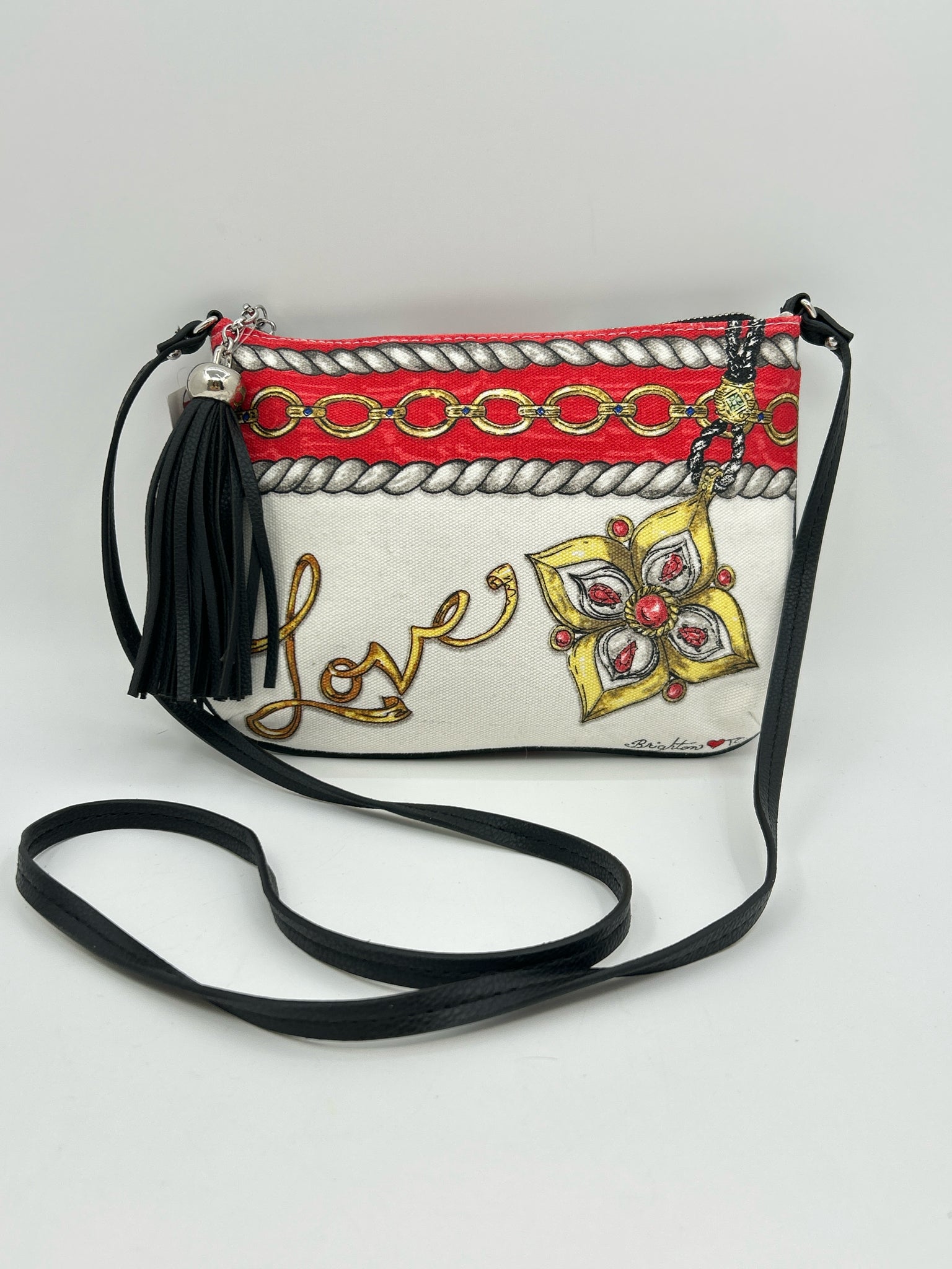 BRIGHTON WHITE AND RED Women Purse