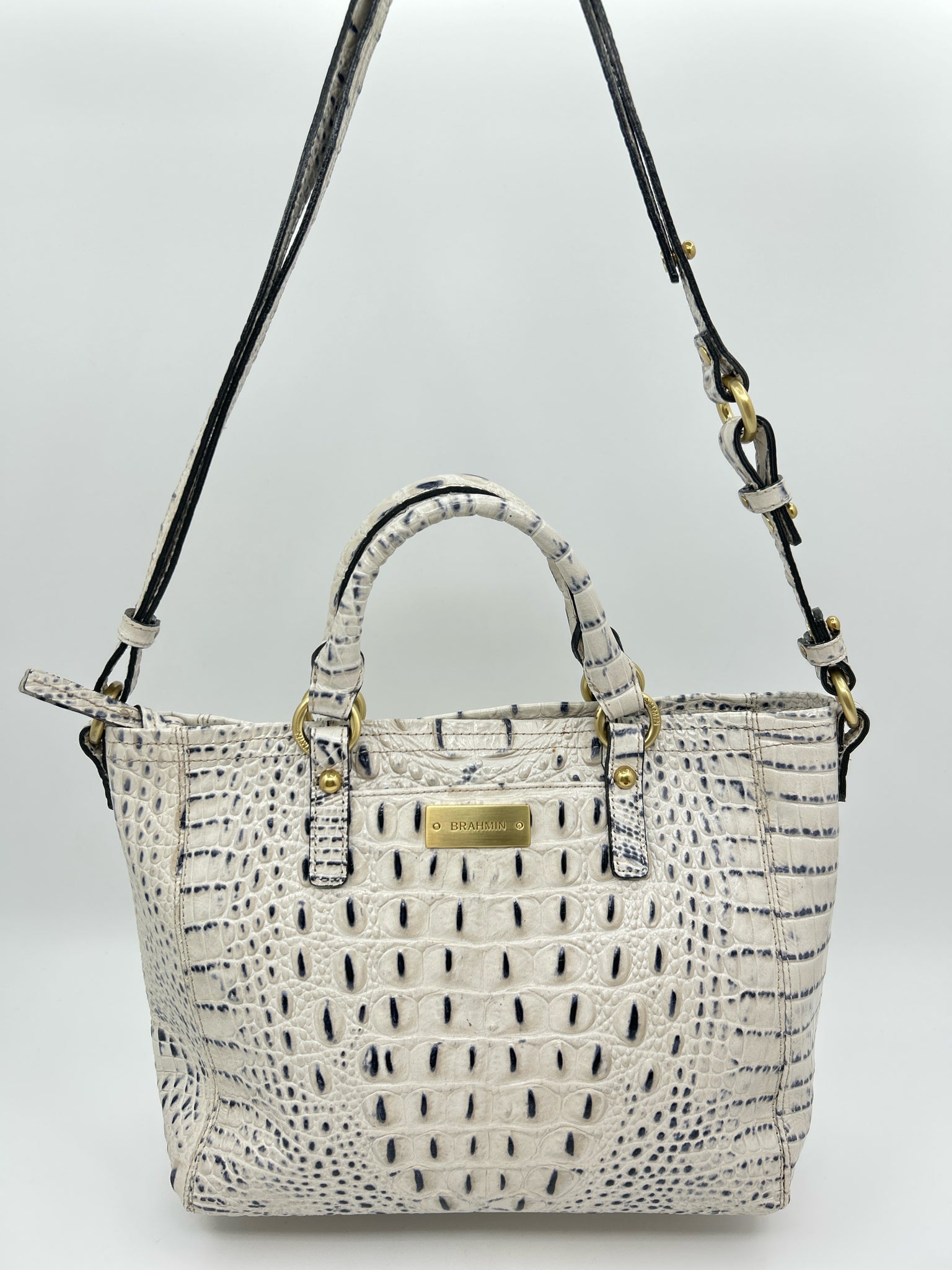 BRAHMIN WHITE AND NAVY Women Purse