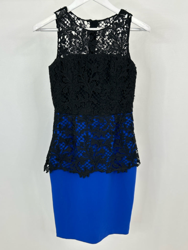SACHIN+BABI Size 2 BLACK AND BLUE Women's Dress