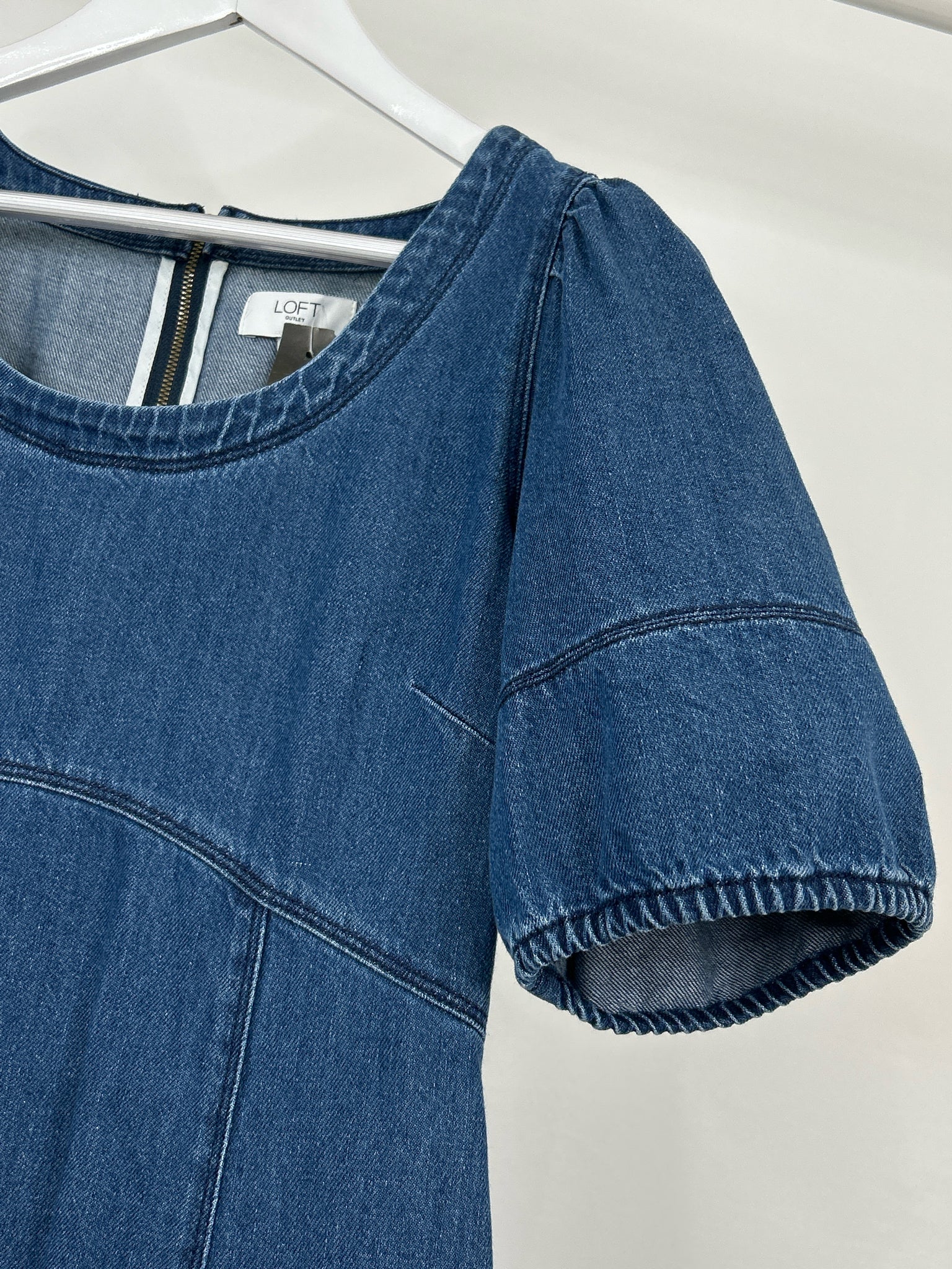 LOFT OUTLET Size 8 BLUE DENIM Women Dress