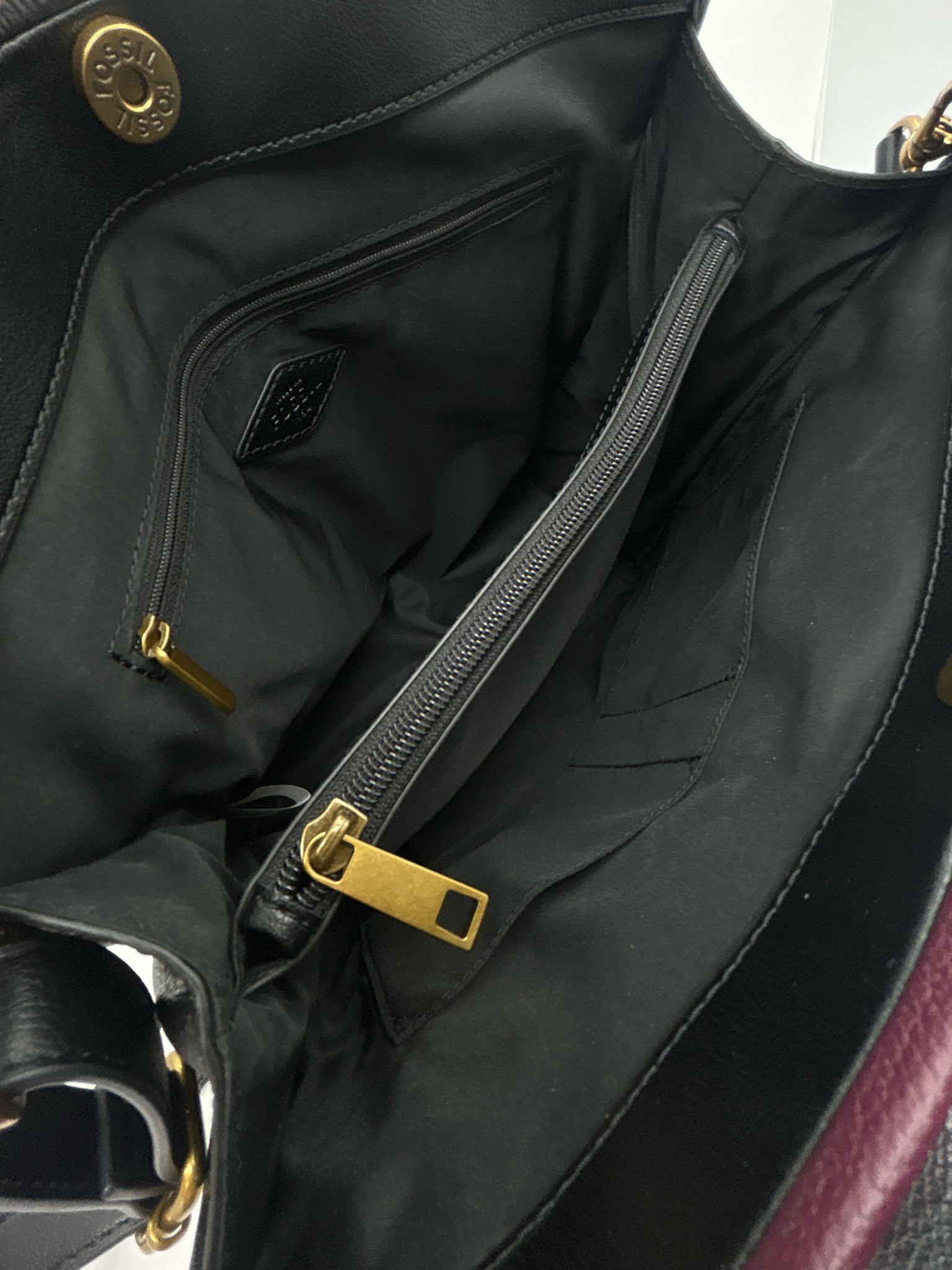 FOSSIL Black Print Women Tote
