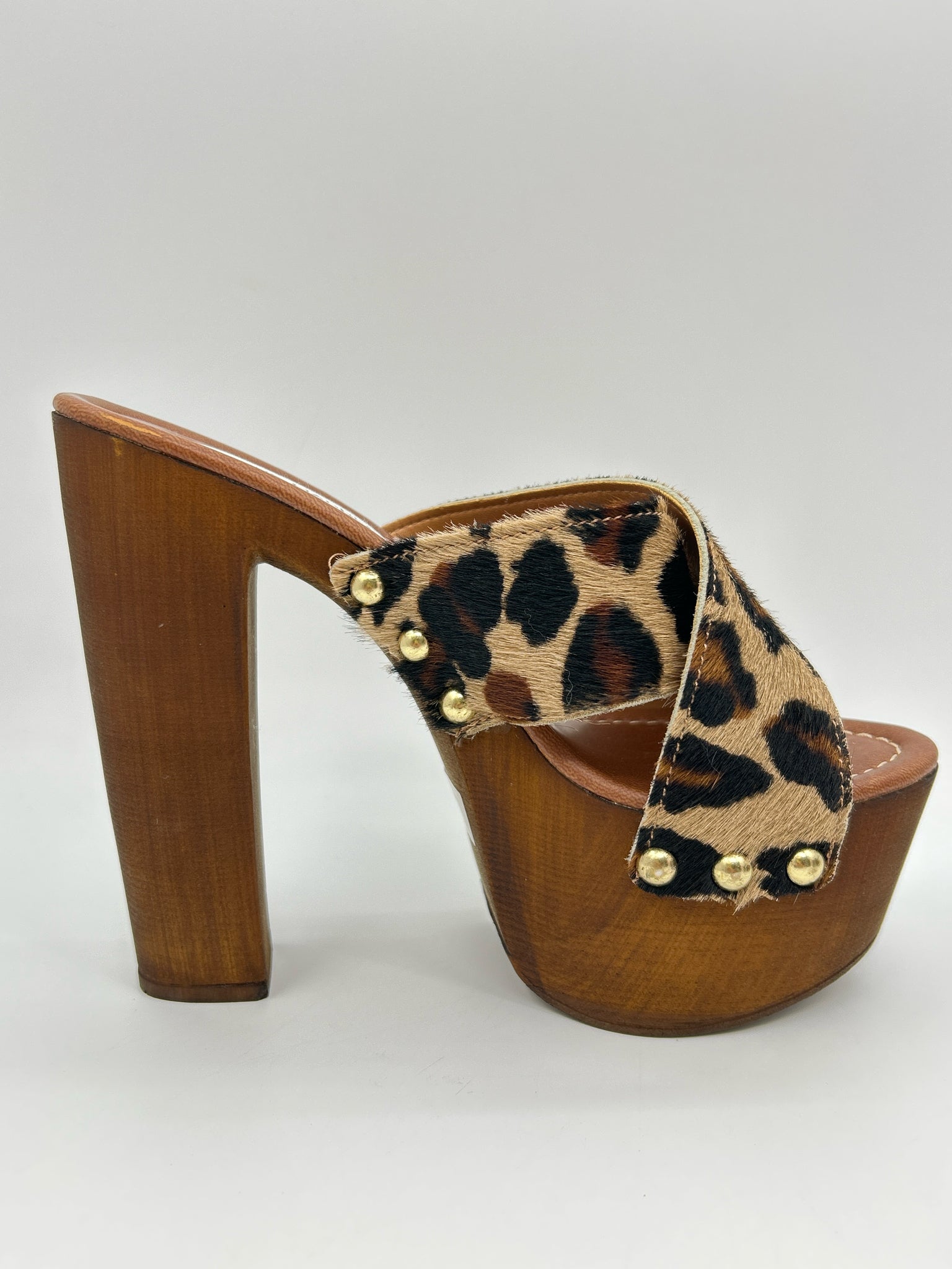 STEVE MADDEN Size 9 Brown and Black Women Sandal