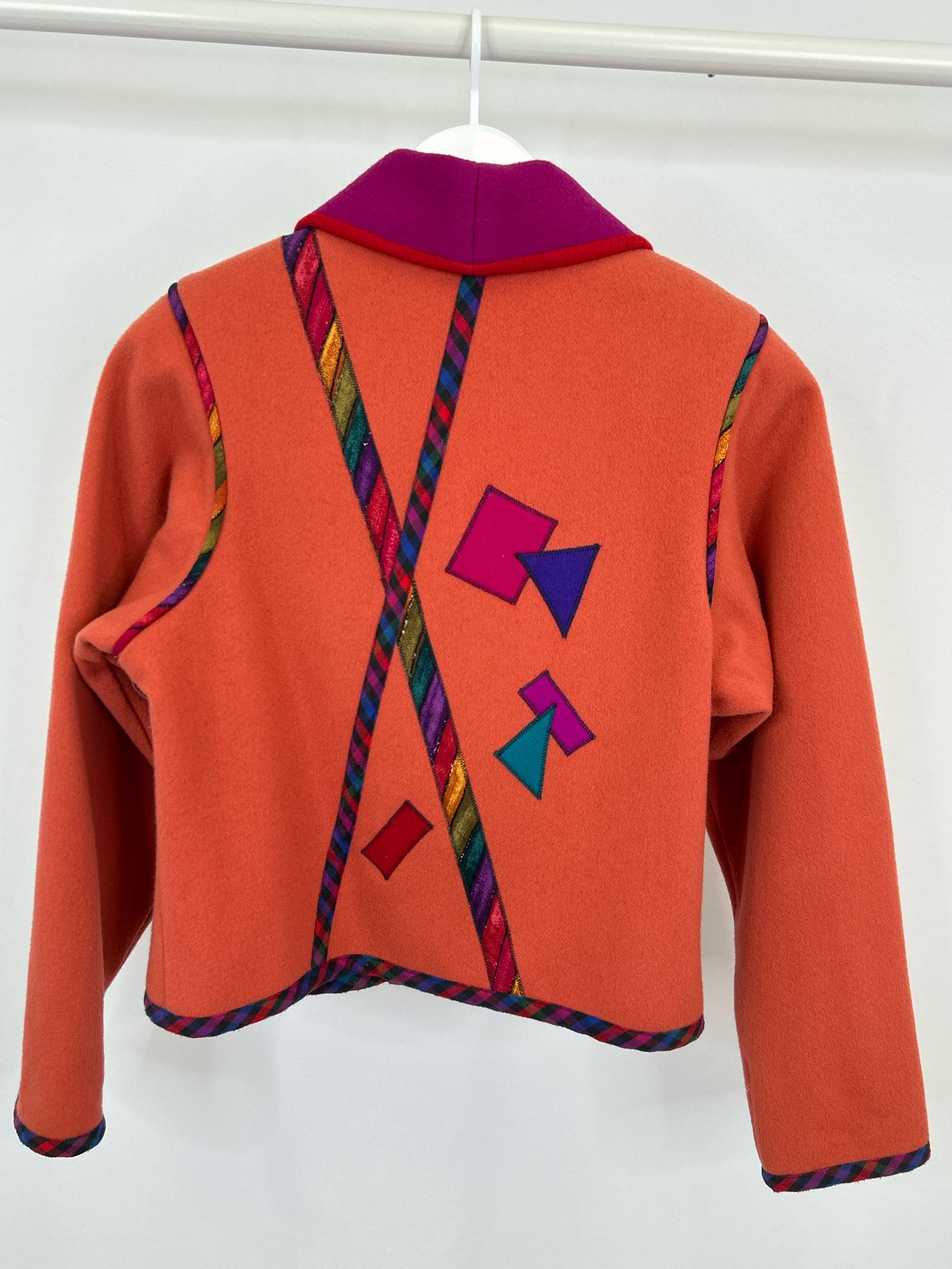 LYNN MURRAY Size S Orange Print Women Jacket