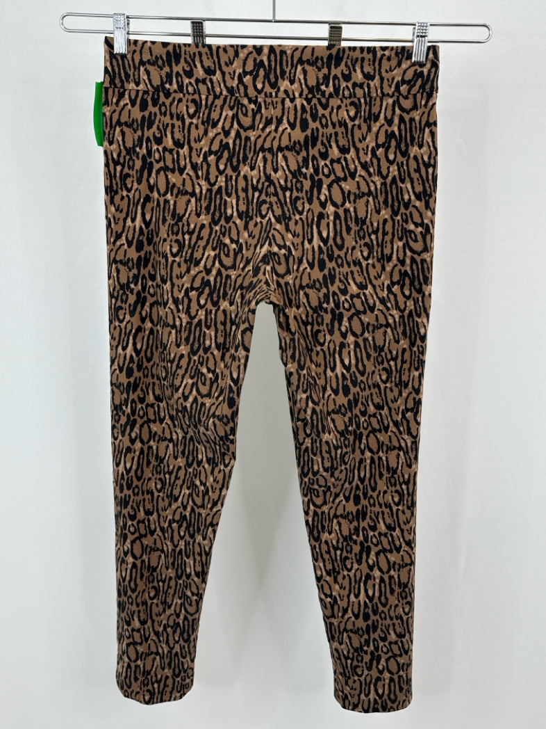 KRAZY LARRY Size 14 Brown Animal Print Pants