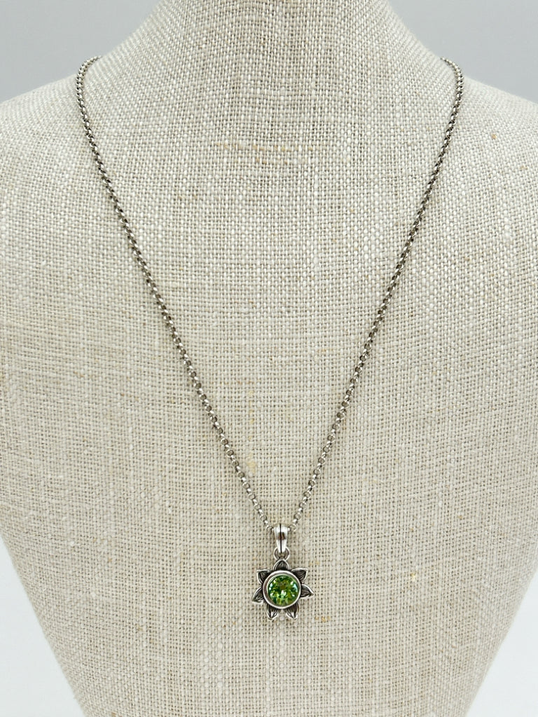 BRIGHTON Women SILVER AND GREEN Necklace