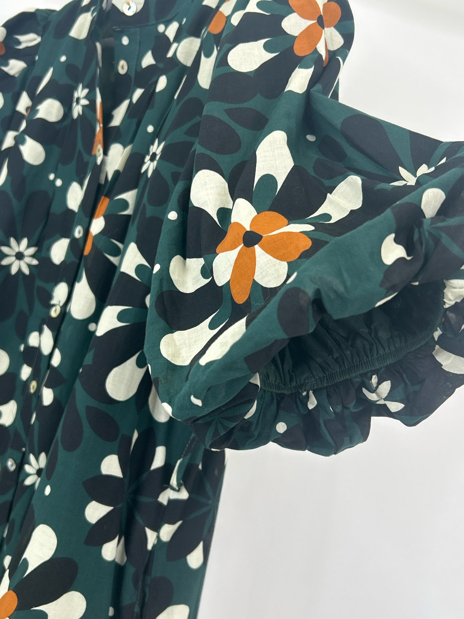 J. MARIE Size M Green Floral Women Dress