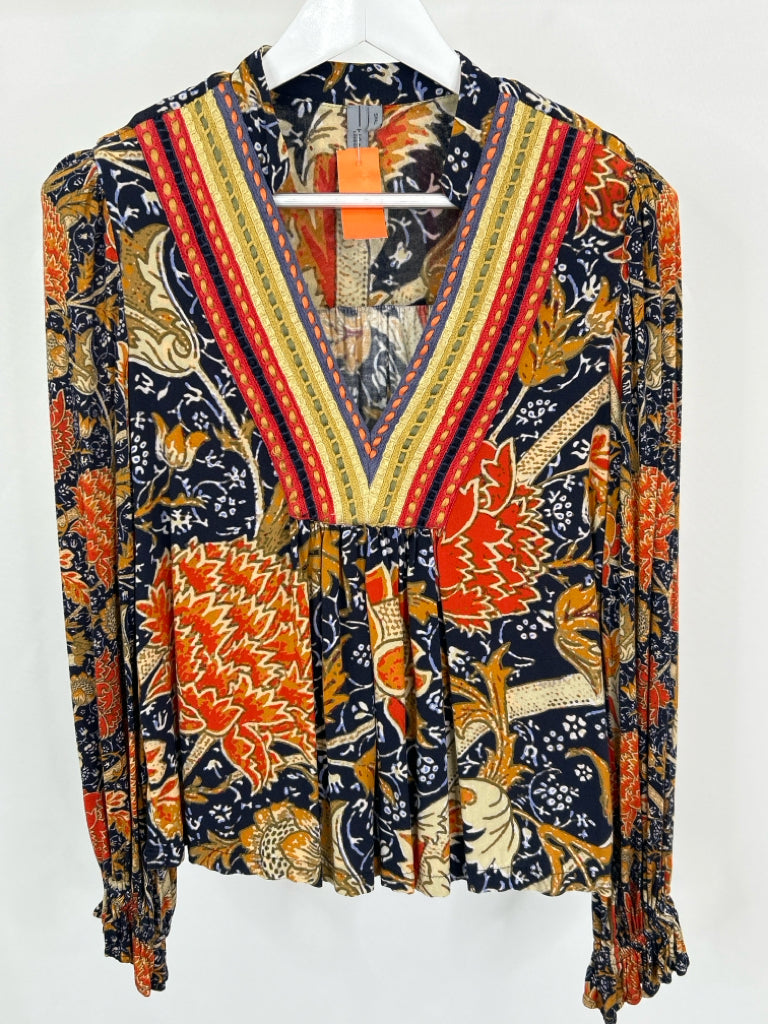 BLANK LONDON Size S Navy and orange Women's Top