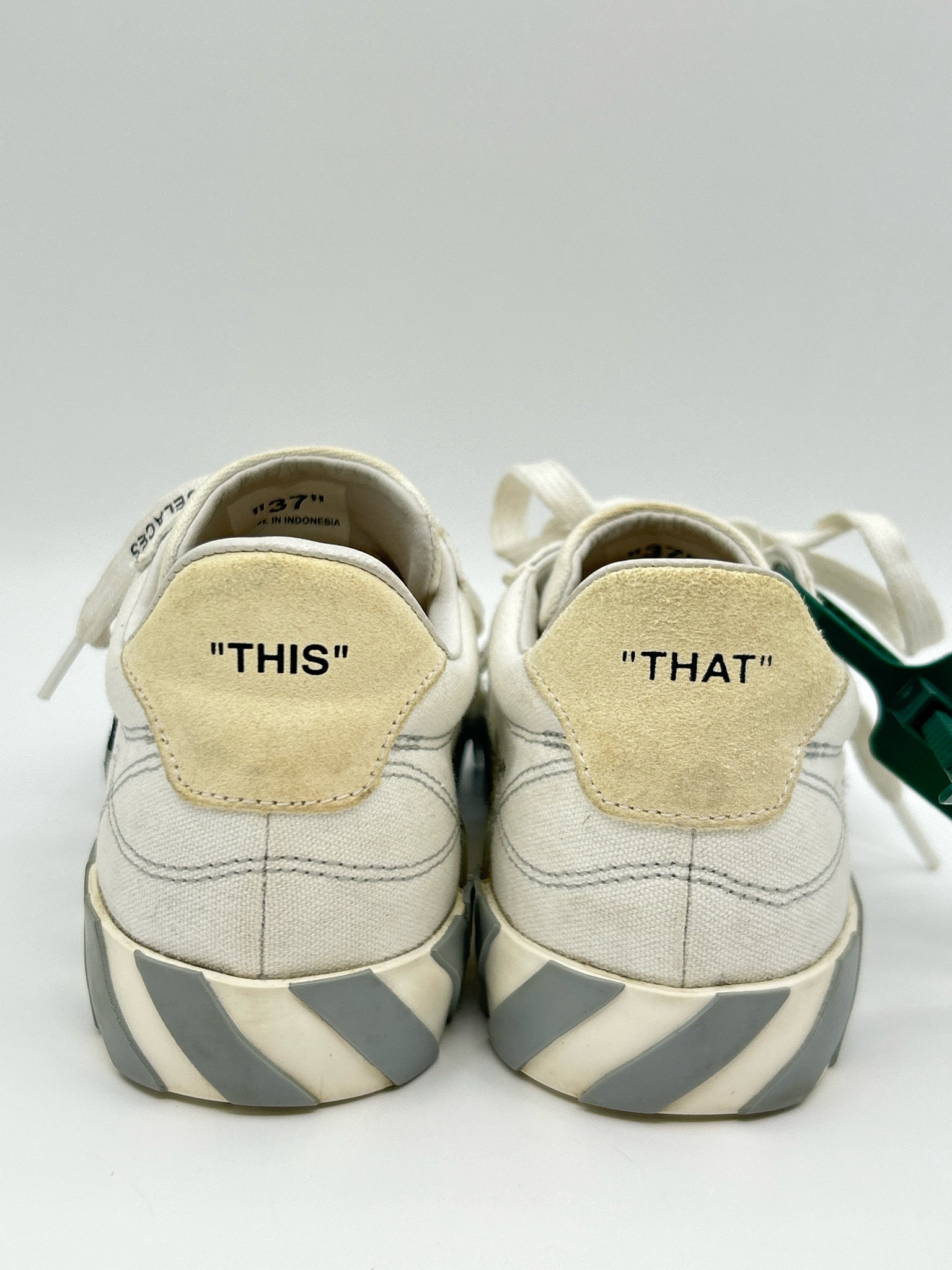 OFF-WHITE Size 37 white & grey Women Sneakers