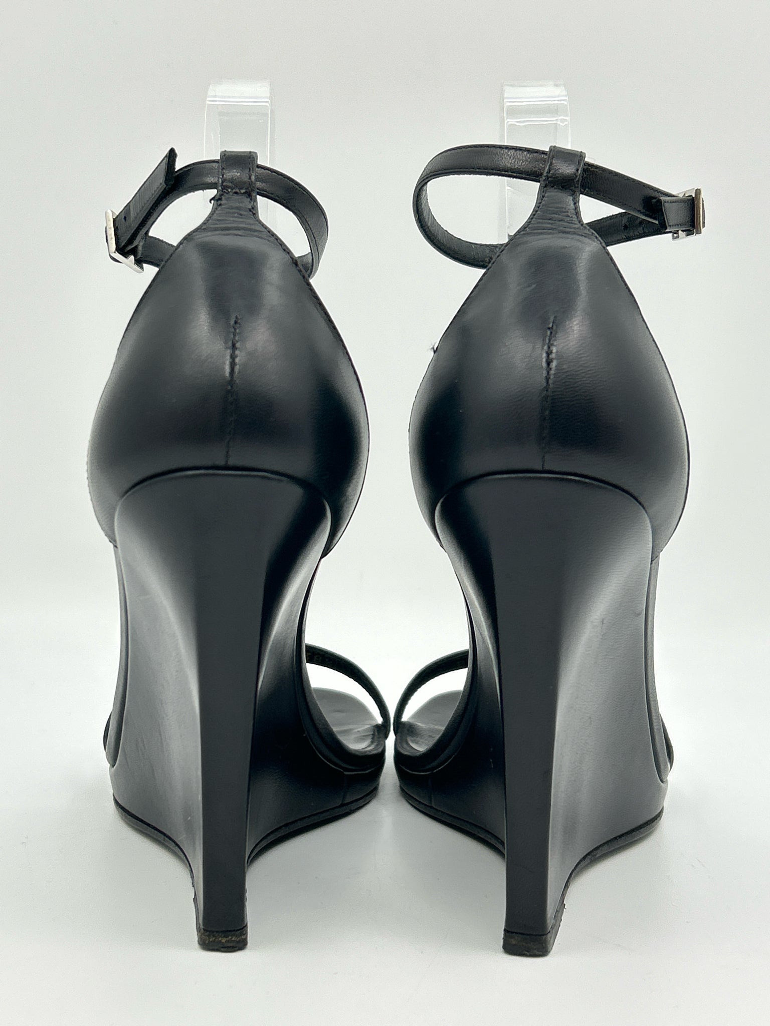 SAINT LAURENT Size 38.5 Black Women Sandal